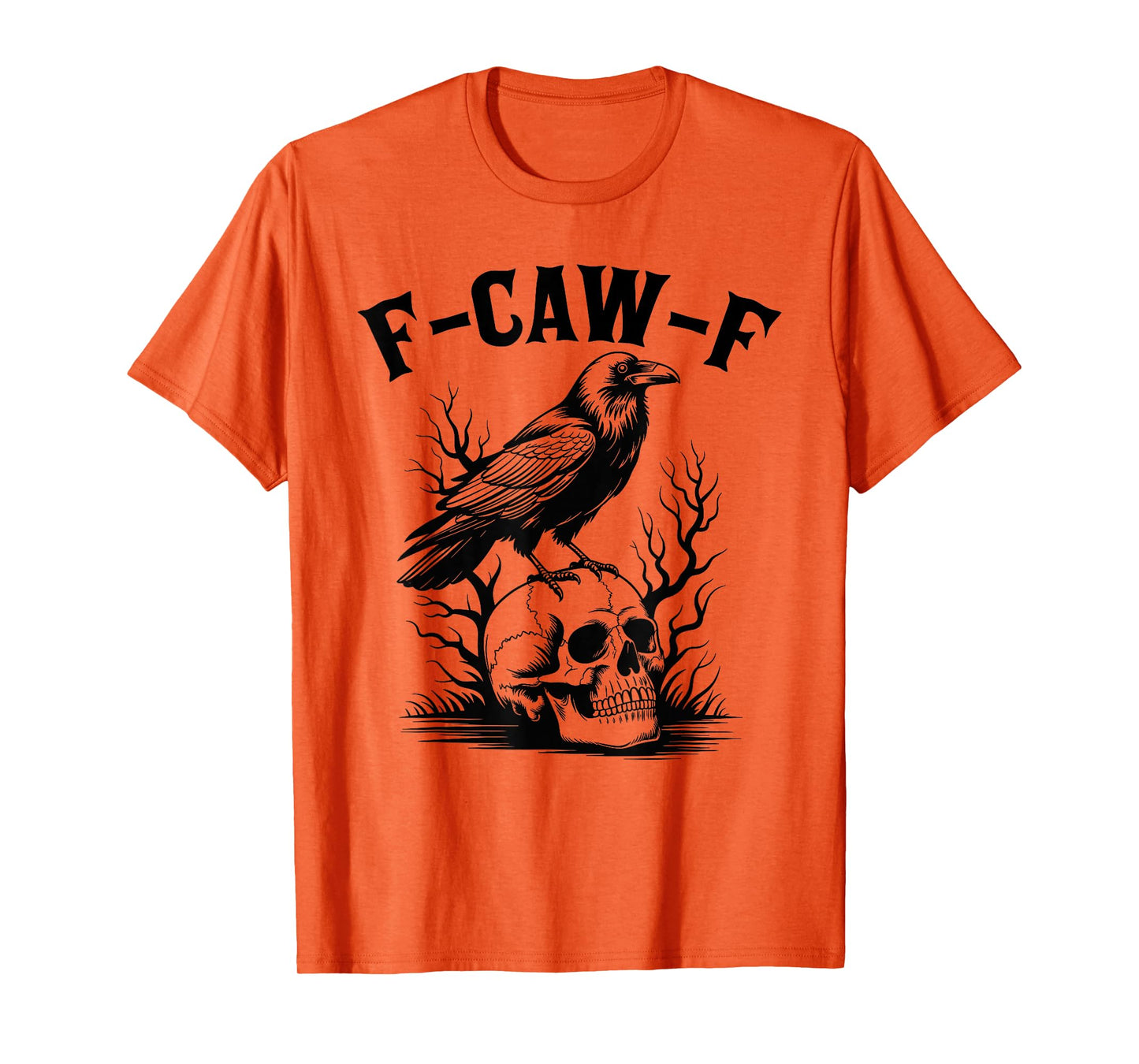 Funny F Caw F Raven Bird Saying Vintage Graphic Novelty T-Shirt