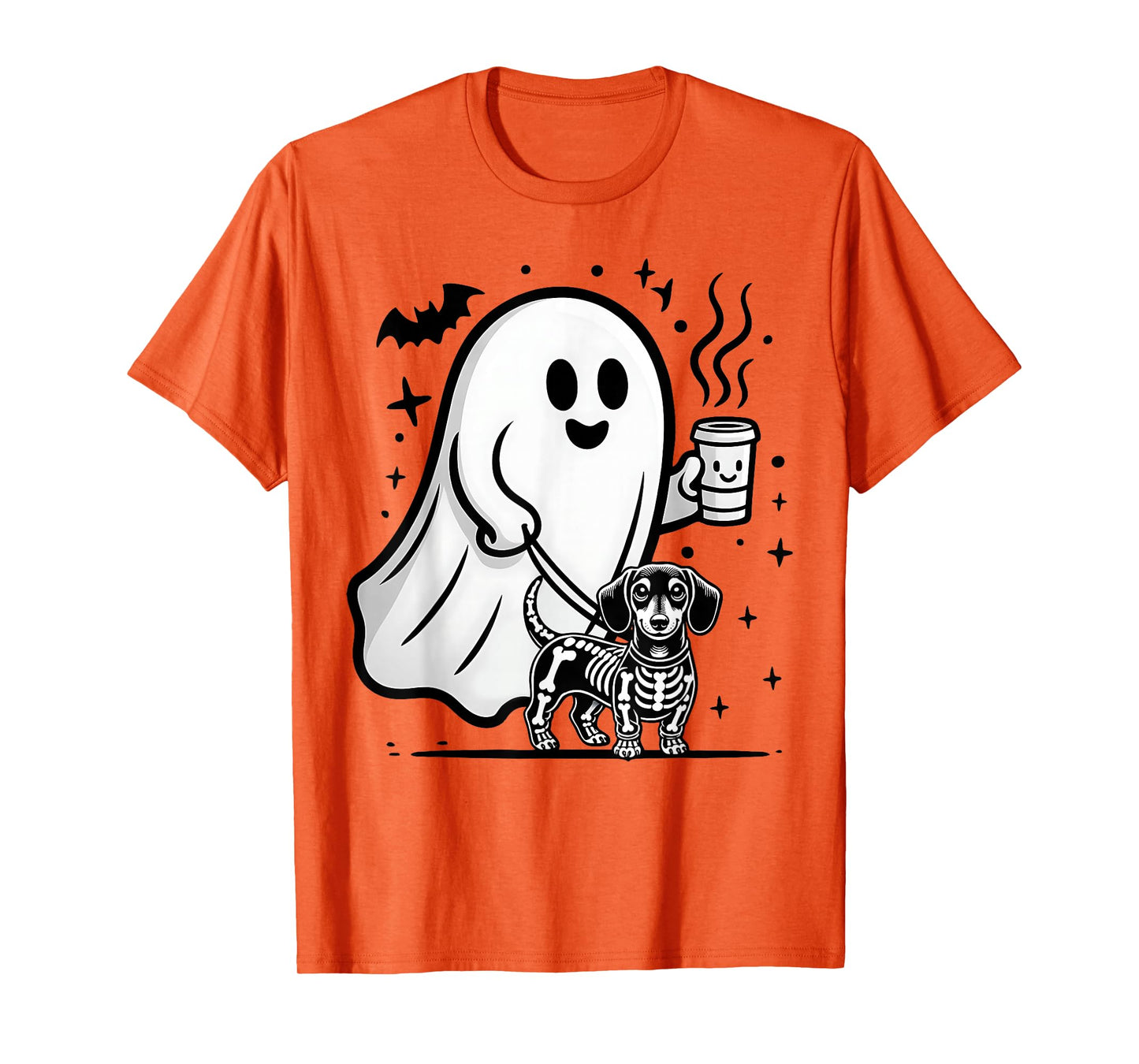 Funny Dachshund Ghost Halloween Spooky Season Weenie Dog T-Shirt