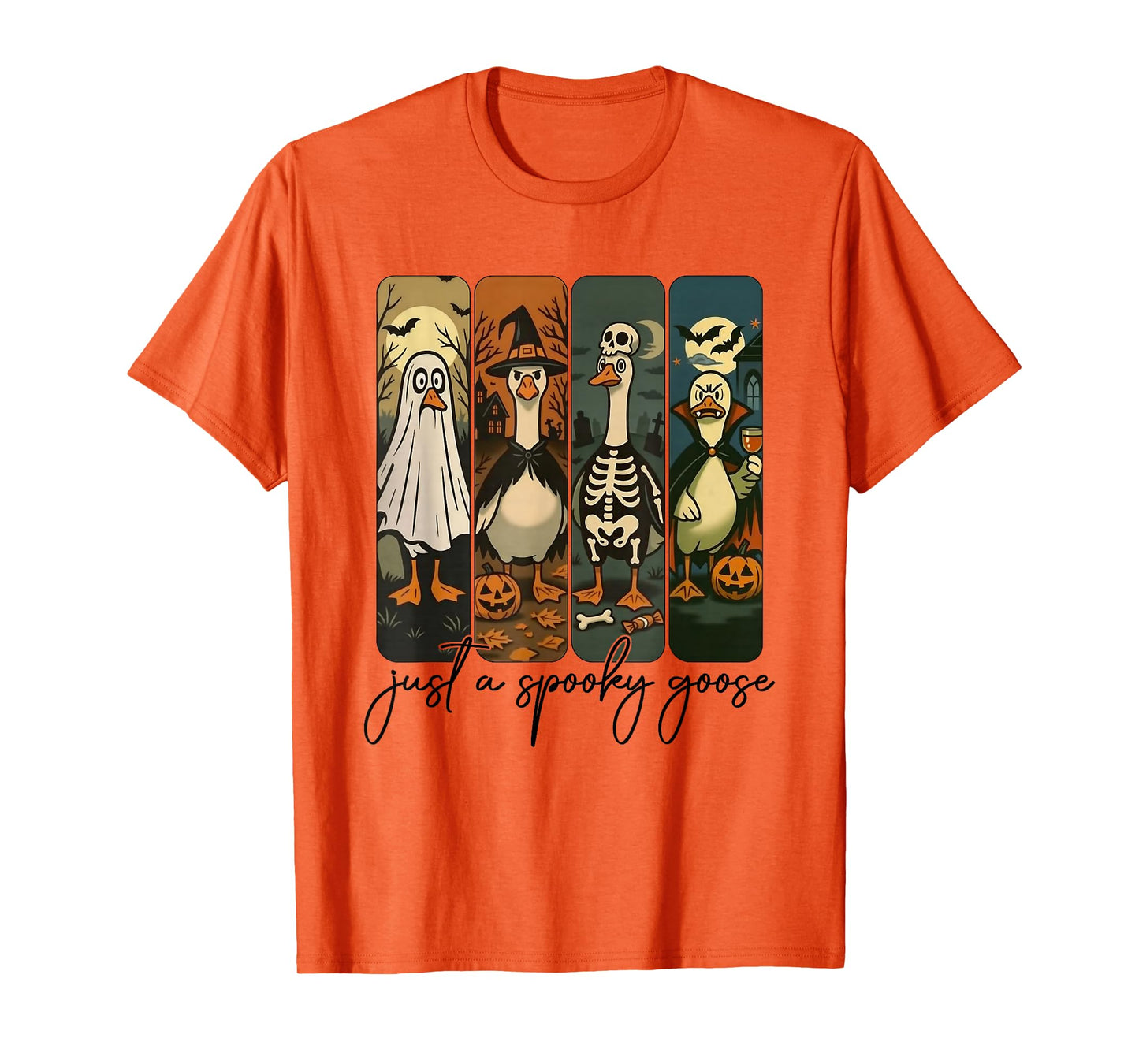 Just A Spooky Goose Halloween Silly Goose Funny Halloween T-Shirt