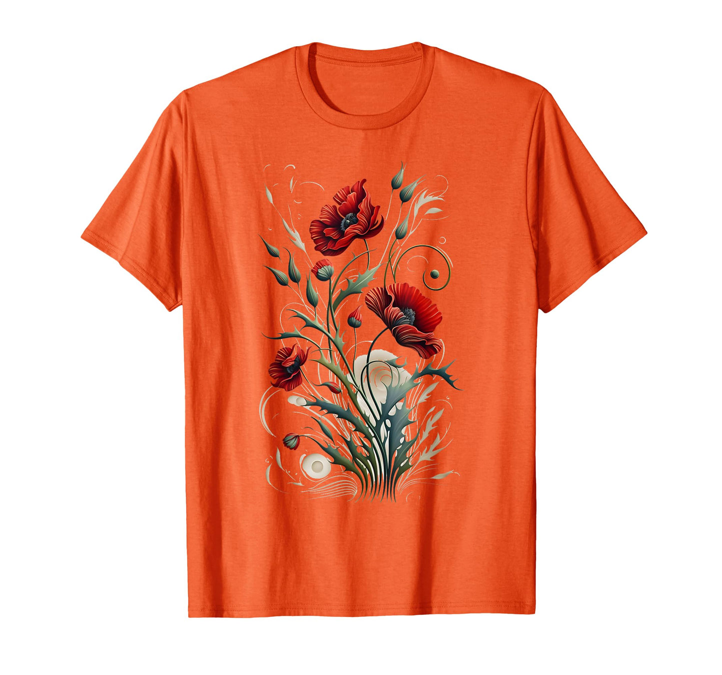 Poppies spring bloomers summer flower vintage garden Men Women Kids T-Shirt