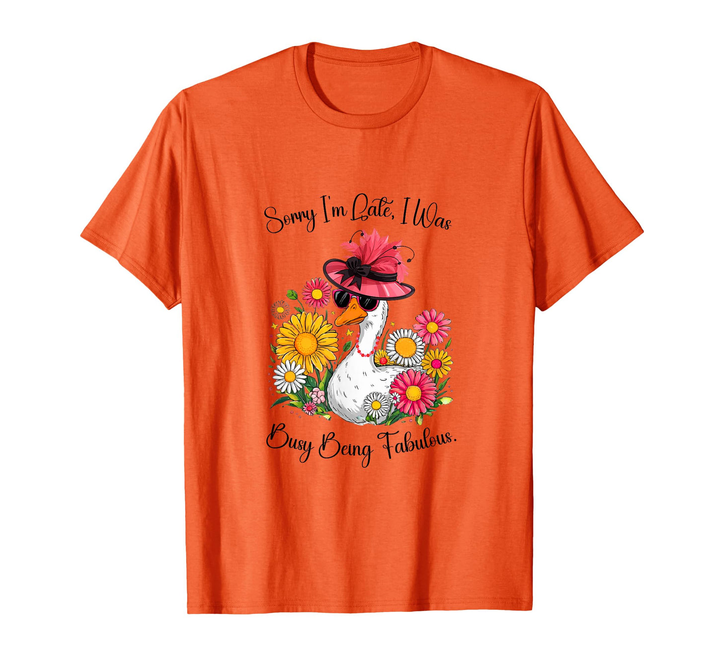 Fabulous Goose T Shirt Funny Floral Animal for Women T-Shirt
