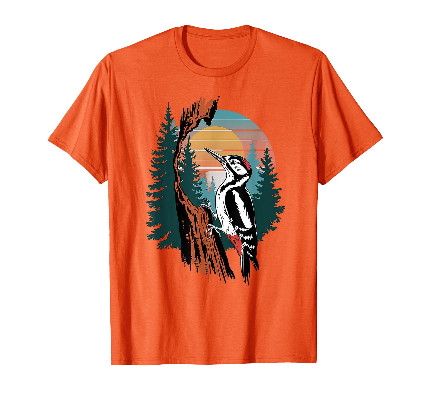 Woodpecker Hunting Hiking Outdoor Camping Forest Men Women T-Shirt