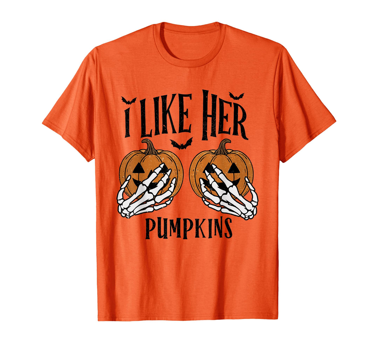 I Like Her Pumpkins Halloween Couple I Like His Broomstick T-Shirt