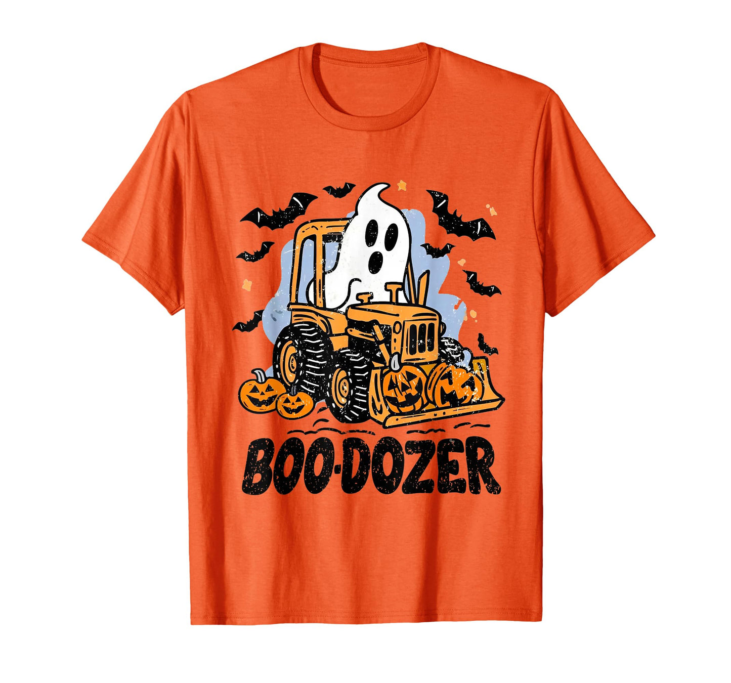 Boo-Dozer Ghost Halloween Construction Trucks Kids Boy T-Shirt