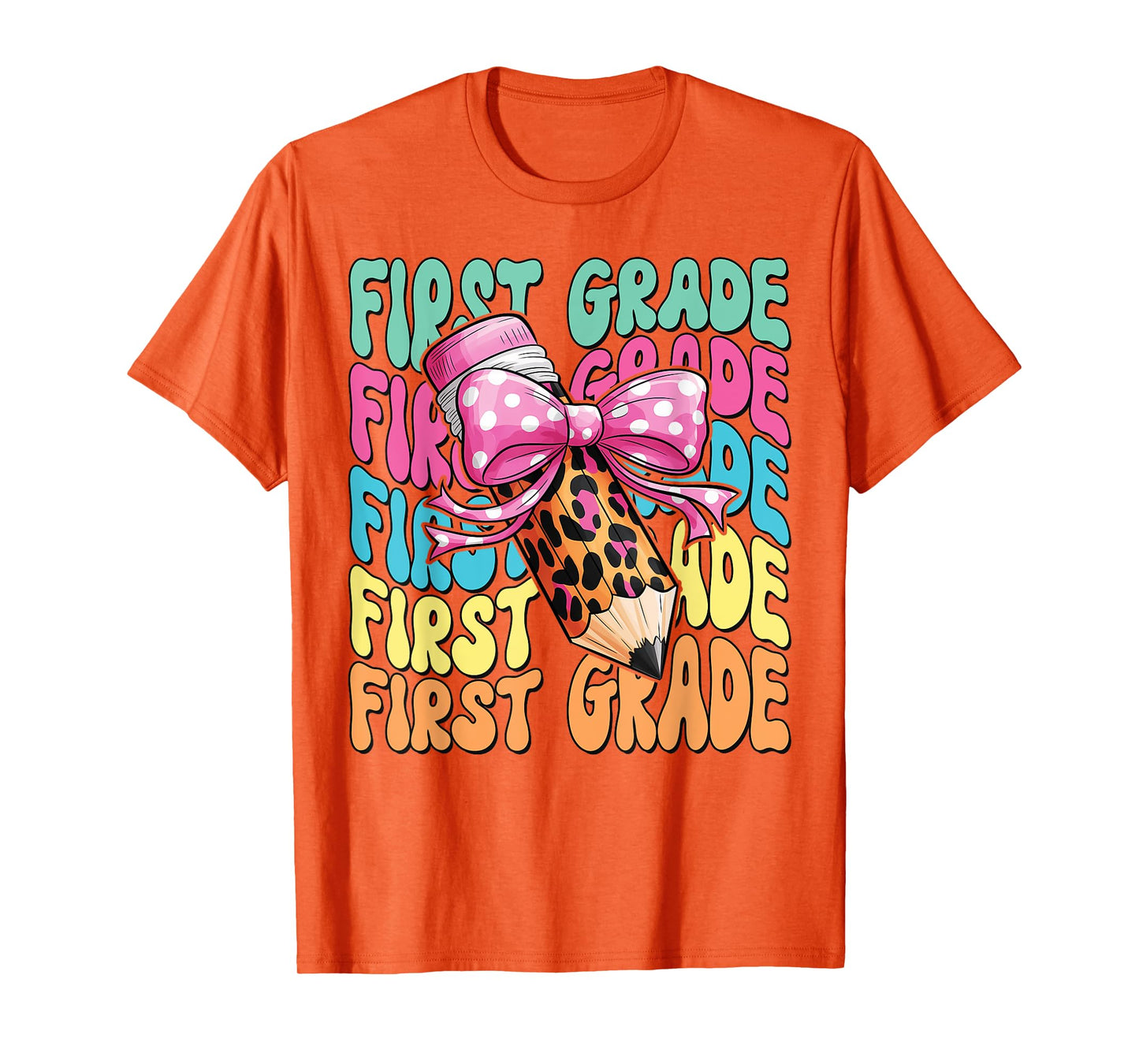 Groovy 1st Grade Girls Teacher First Grade Back to School T-Shirt