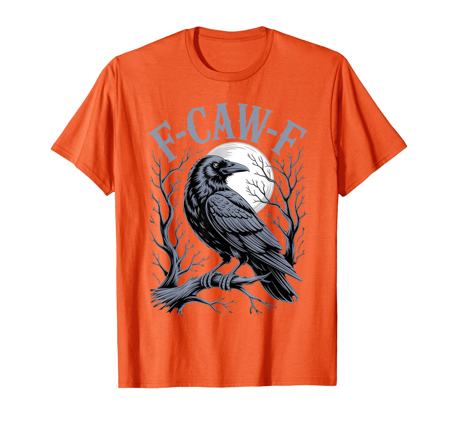 F-Caw-F Black Crow Raven Gothic Bird Moon Funny Adult Humor T-Shirt