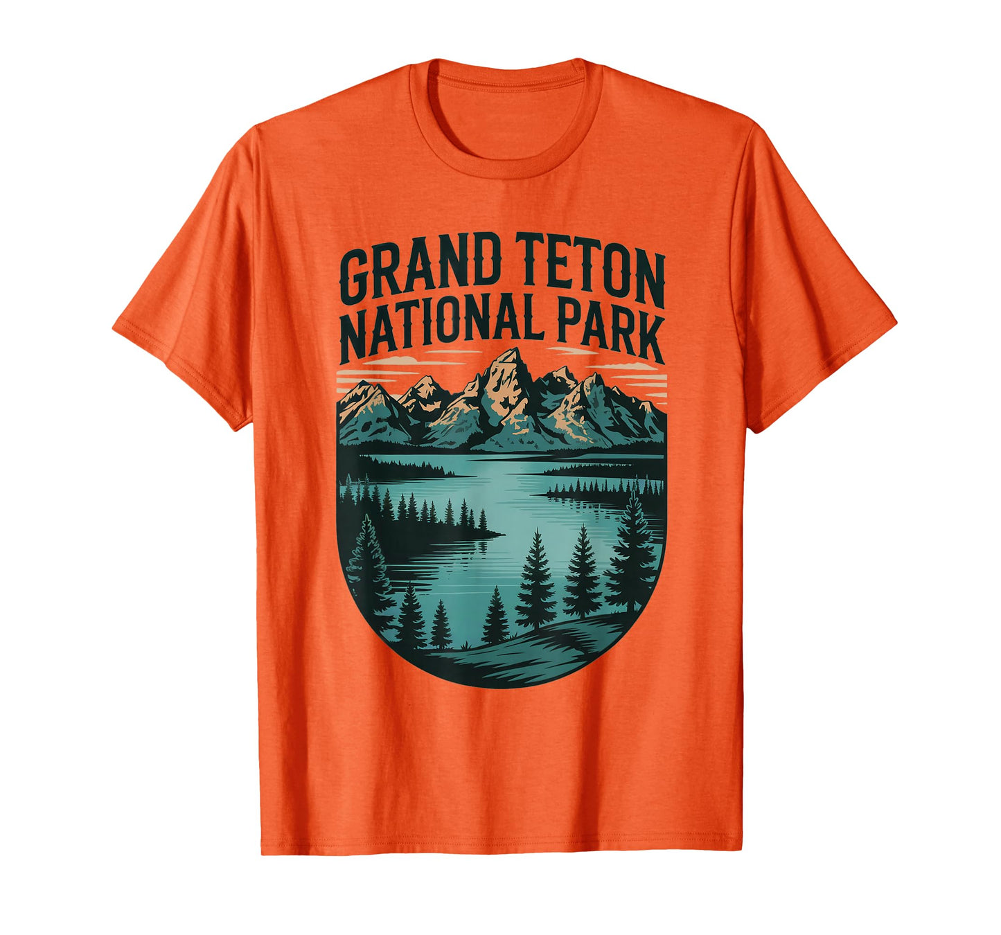 Grand Teton National Park Retro Hiking US National Park T-Shirt