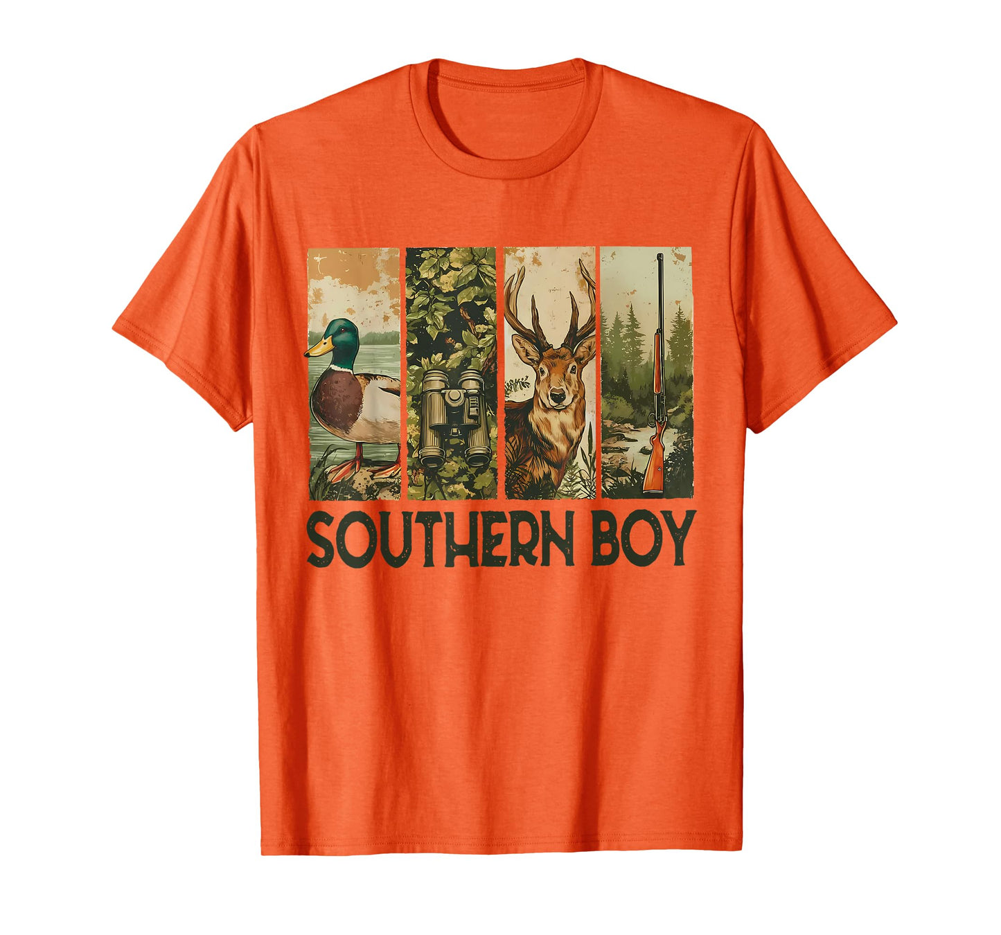 Southern Boy Camouflage Hunting Dog Camo Duck Hunter T-Shirt