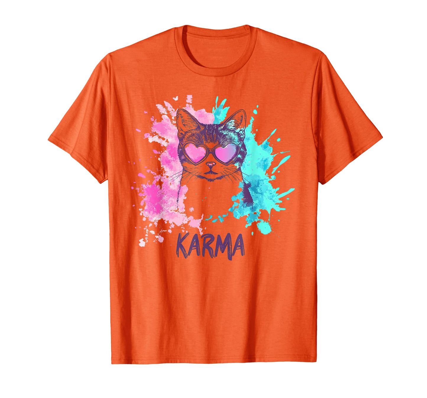 Vintage Cat Karma lovers For Teens Girls Women Men T-Shirt