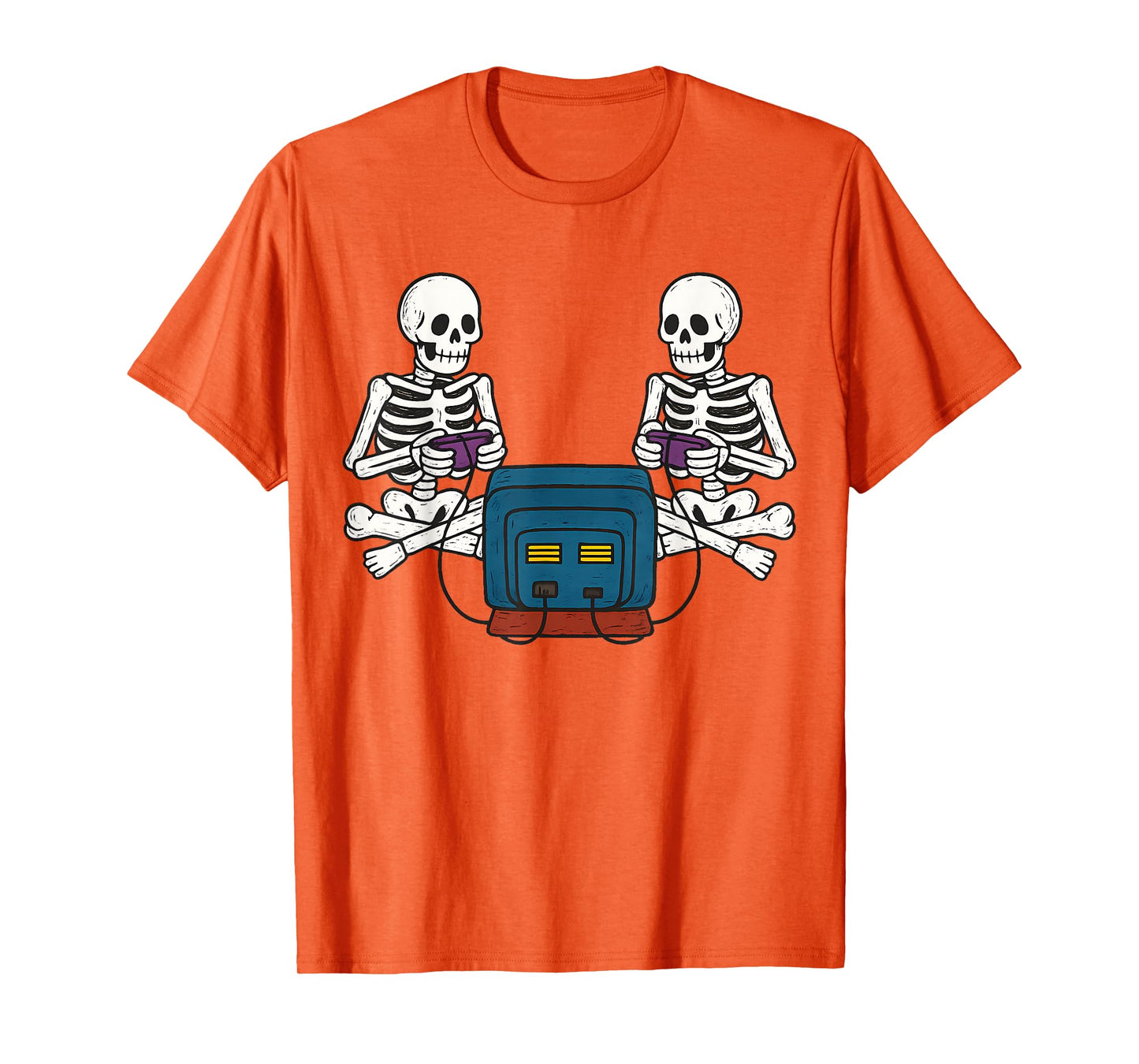 Funny Gamer Skeleton Halloween Video Gaming Costume Men Boys T-Shirt