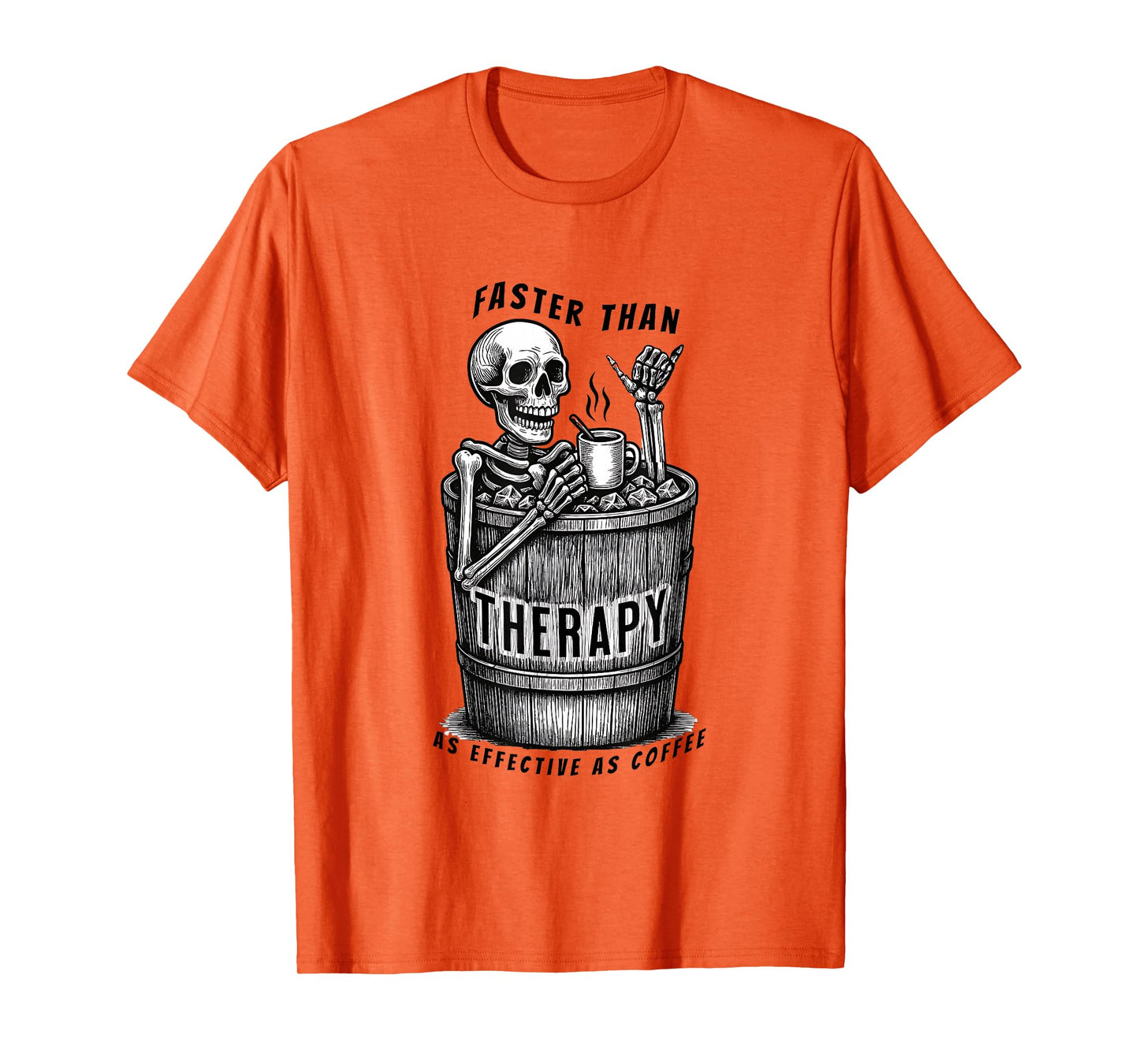 Cold Plunge Skeleton Design – Cold Bath Therapy and Coffee T-Shirt