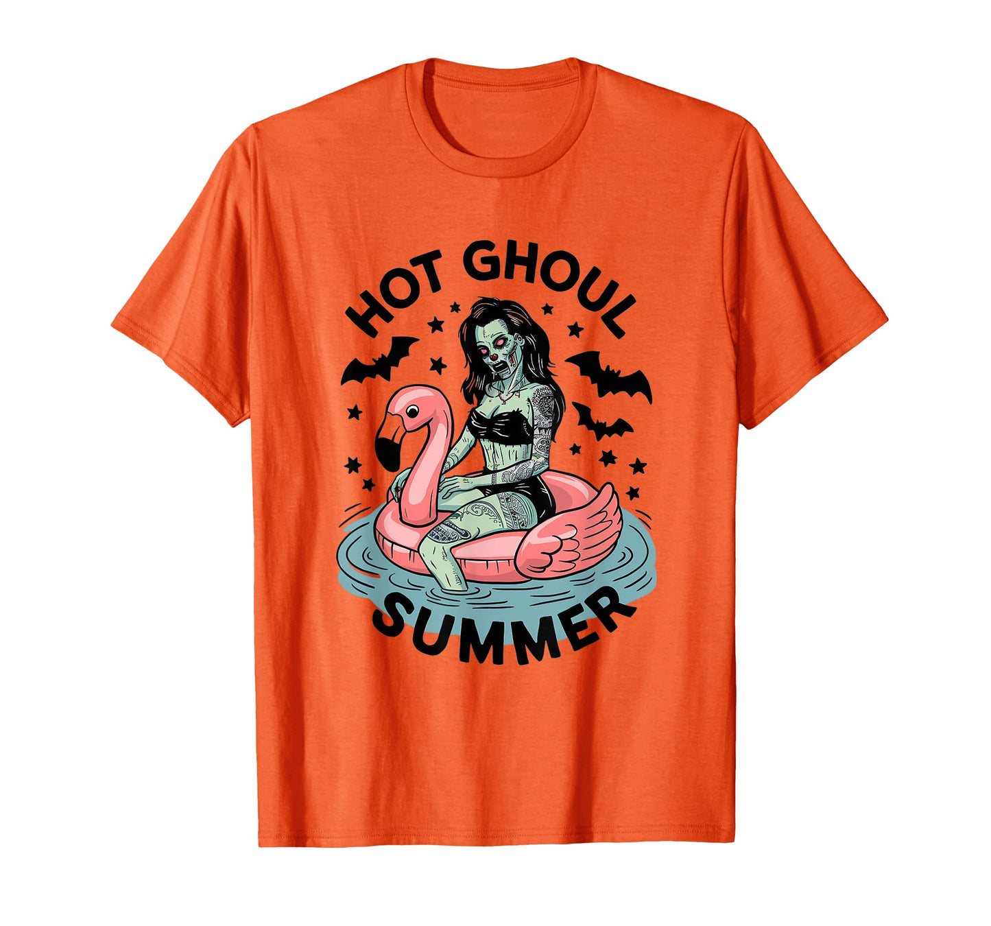 Hot Ghoul Summer Funny Zombie Gothic Spooky Retro Halloween T-Shirt