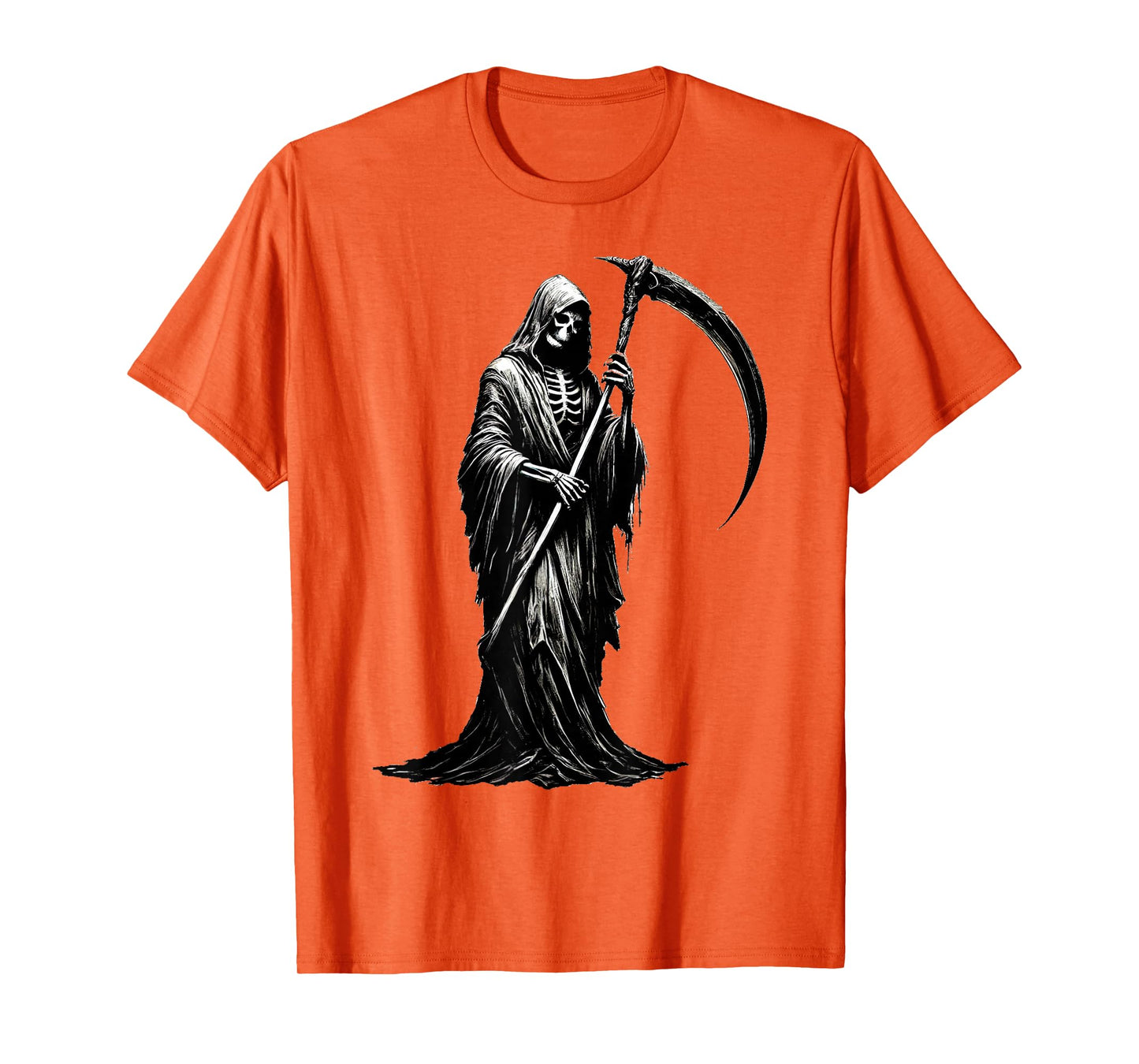 Grim Reaper Gothic Cloaked Skeleton Goth Memento Mori Design T-Shirt