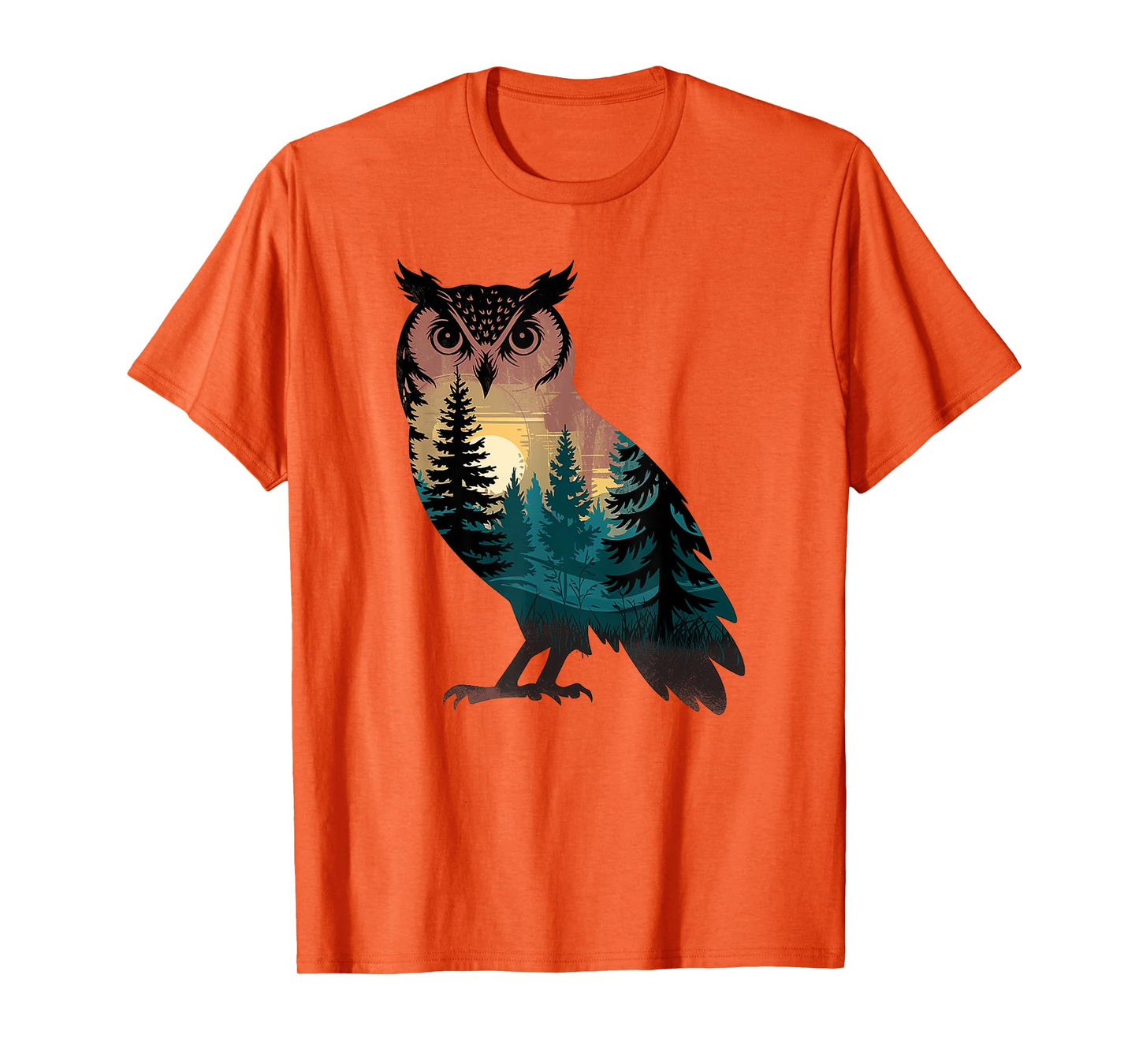 Owl Hunting Hiking Outdoor Camping Forest Men Women Owl T-Shirt