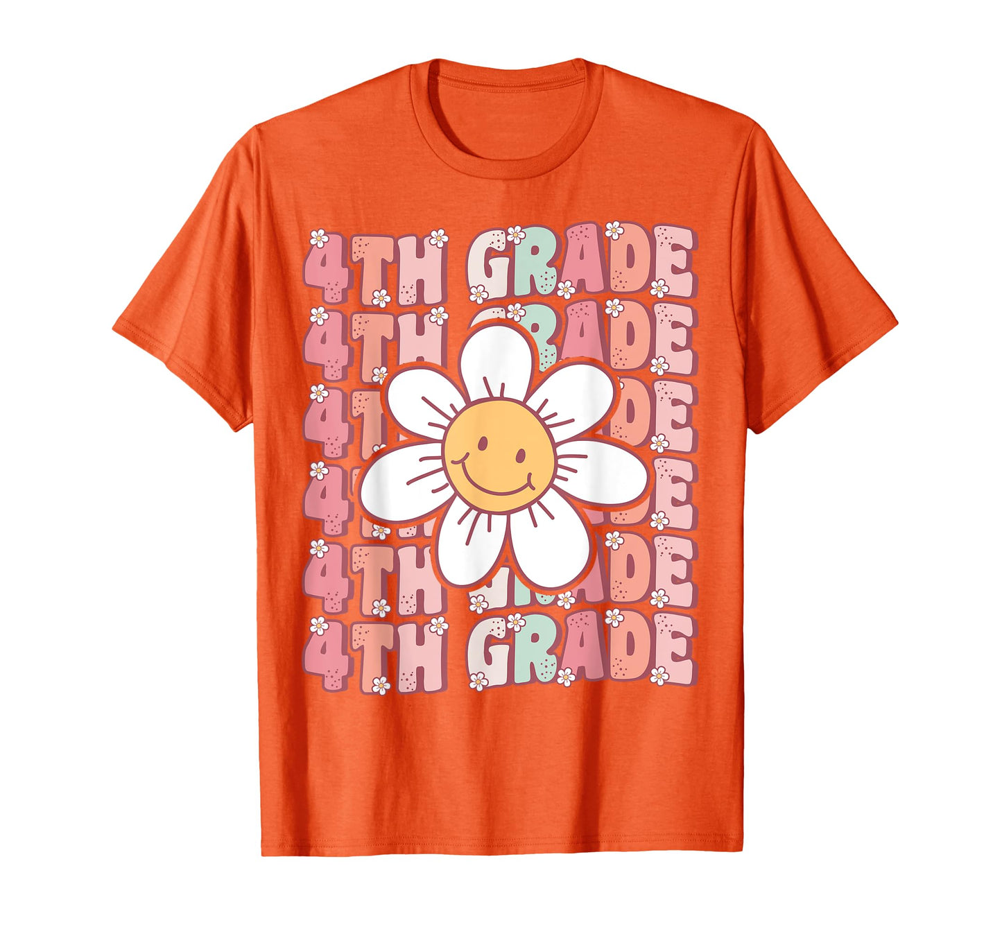 Groovy 4th Grade Back To School First Day of Fourth Grade T-Shirt