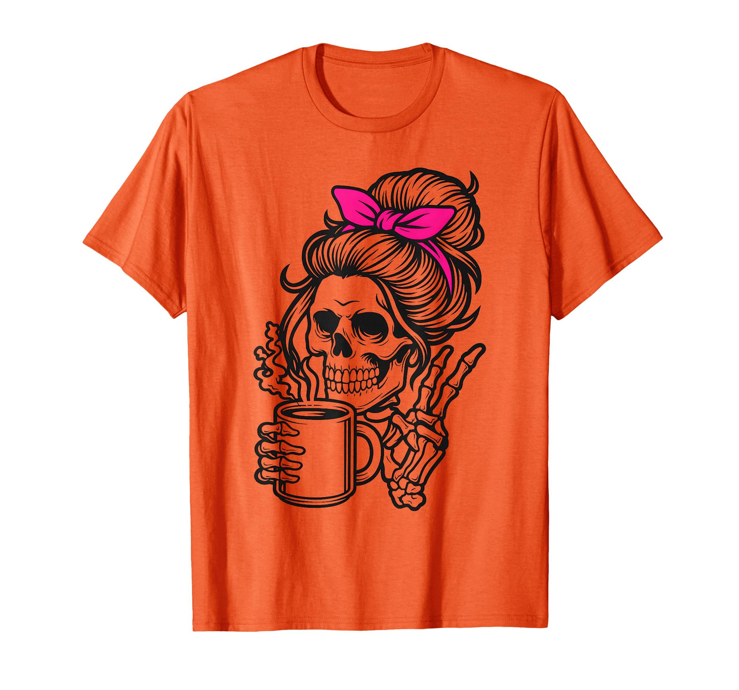 Messy Bun Hair Skeleton Sewer Halloween Quilting Costume T-Shirt