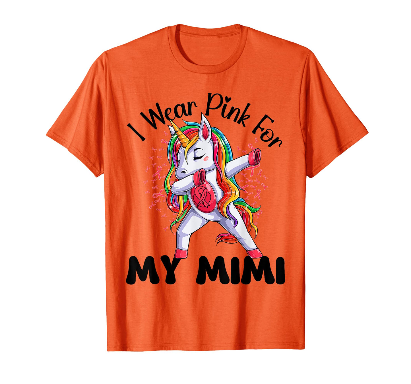 Breast Cancer Awareness Unicorn I Wear Pink For My Mimi T-Shirt