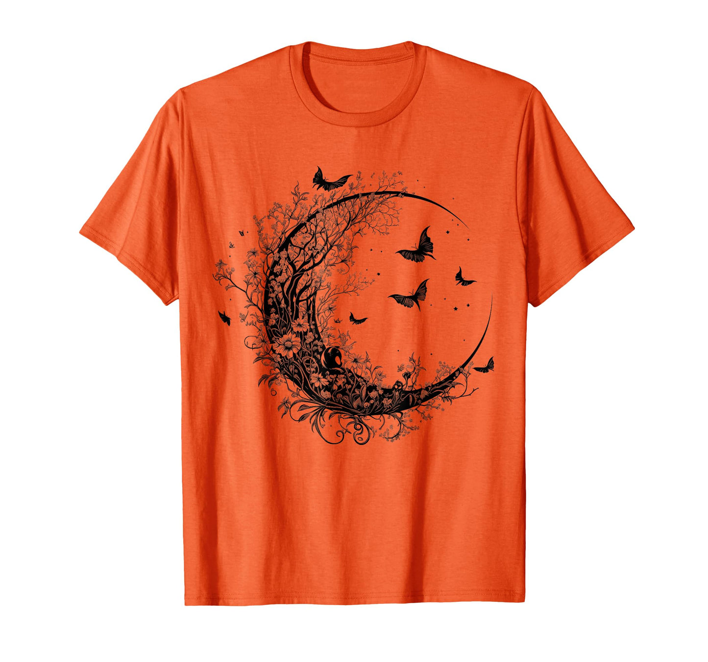 Cute Fairycore Floral Moon Aesthetic Girls Women Graphic T-Shirt