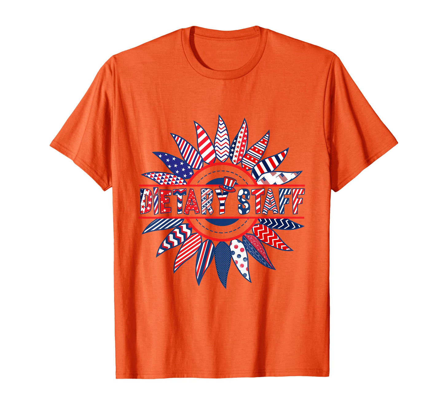 Sunflower Patriotic Dietary Staff 4th Of July 2024 Women Men T-Shirt