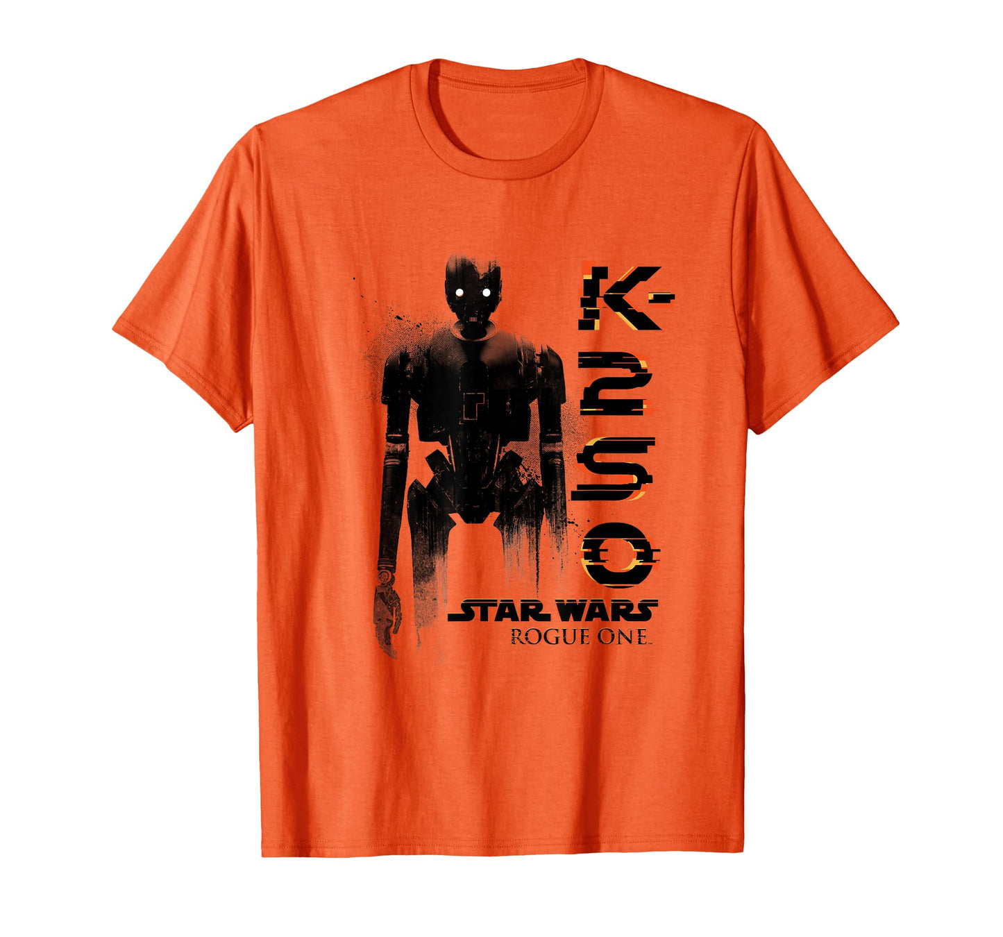 Star Wars Rogue One K-2SO Splat Paint Silhouette Chest Logo T-Shirt