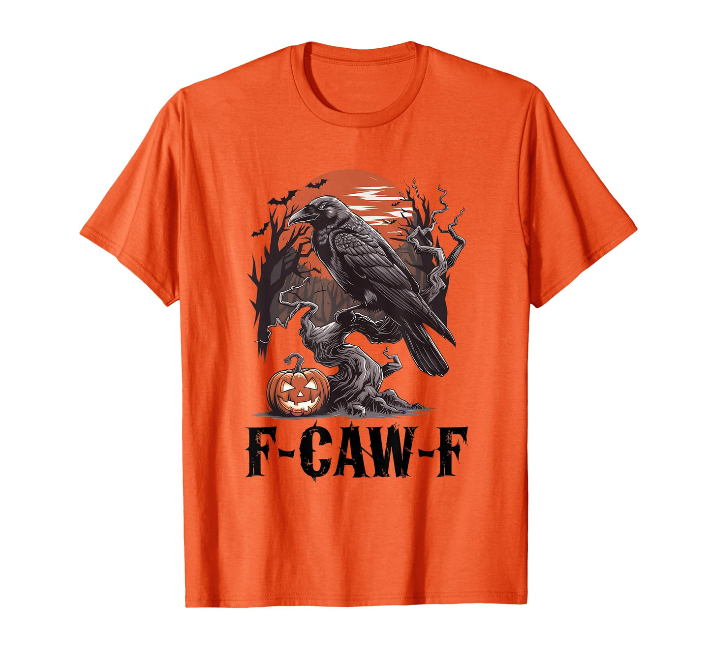 F-Caw-F Black Crow Pun Funny Bird Cawing Grunge T-Shirt