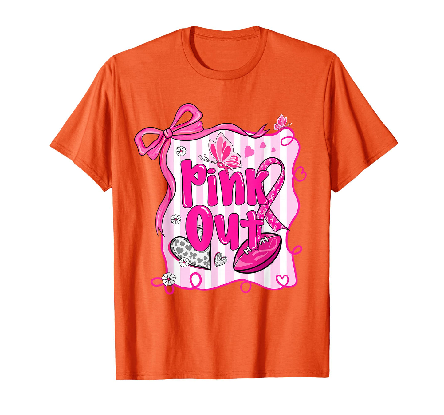 Breast Cancer Ribbon Pink Out Awareness Women Girls Kid T-Shirt