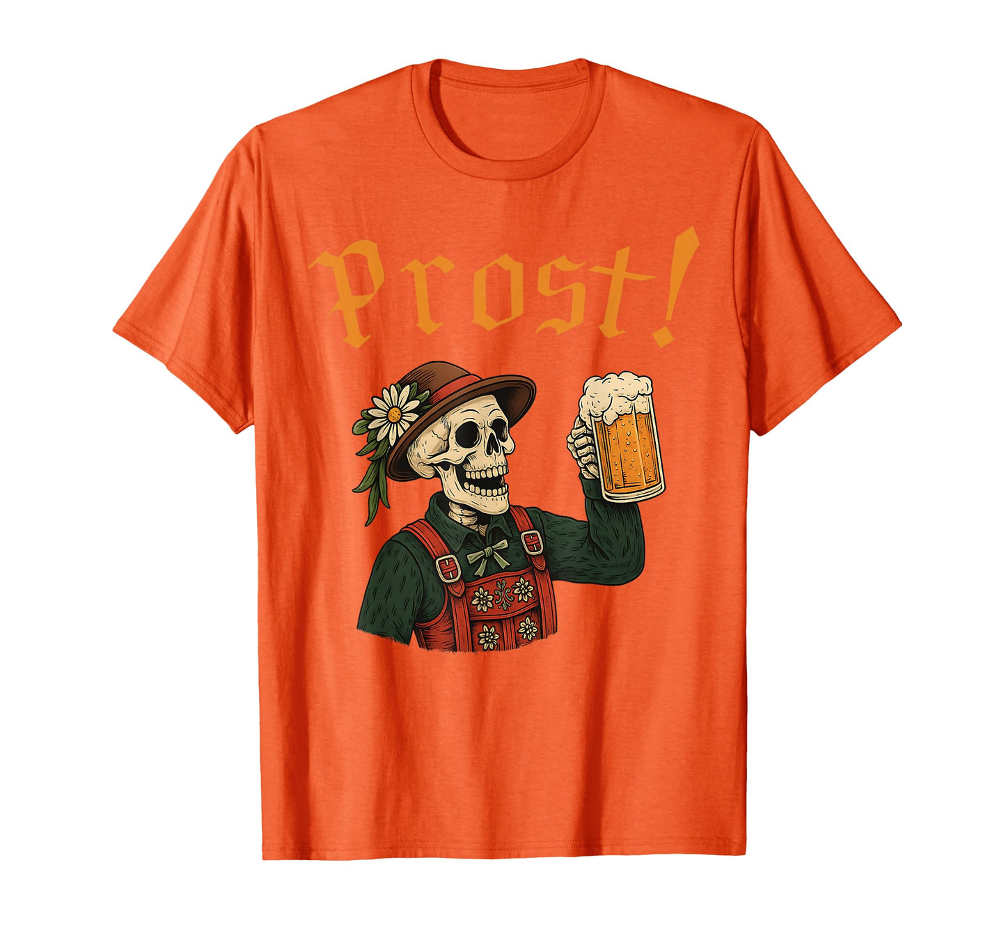 Oktoberfest Skeleton Prost German Beer Festival Men Women T-Shirt