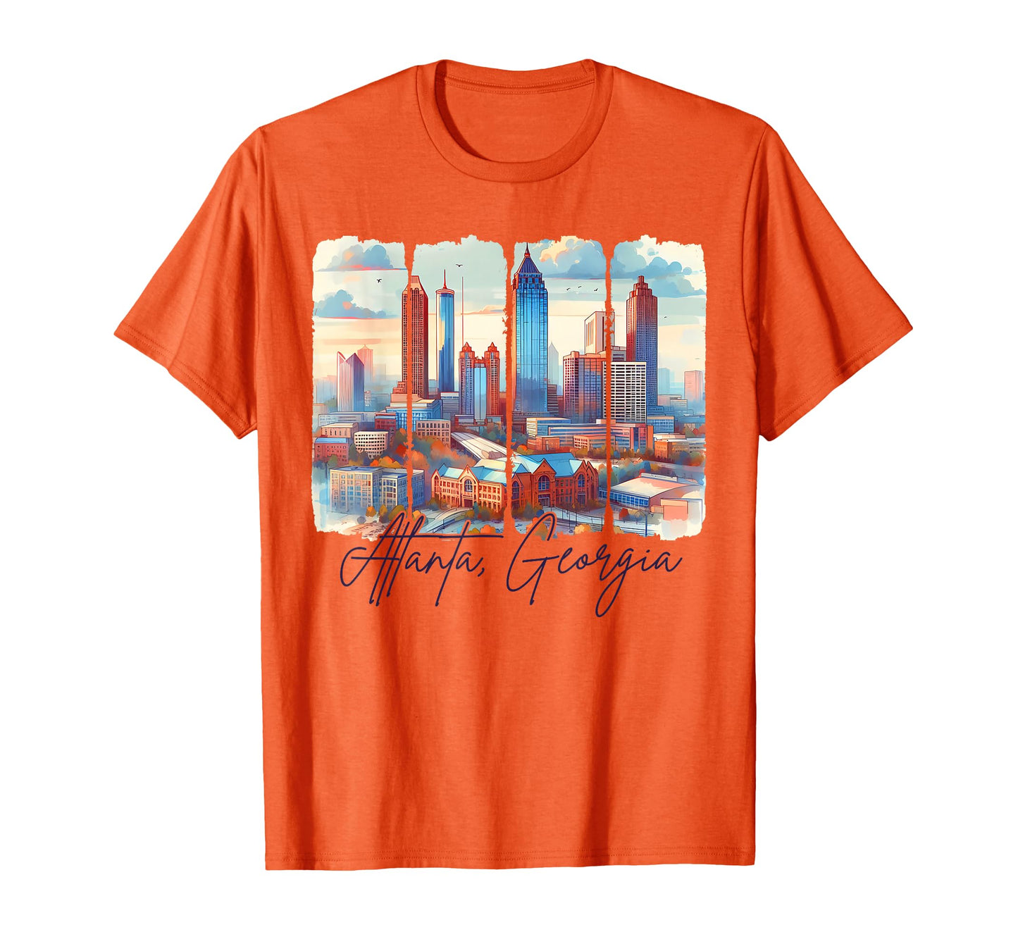 Atlanta Georgia Traveling Brushstroke Atlanta Souvenir Trip T-Shirt