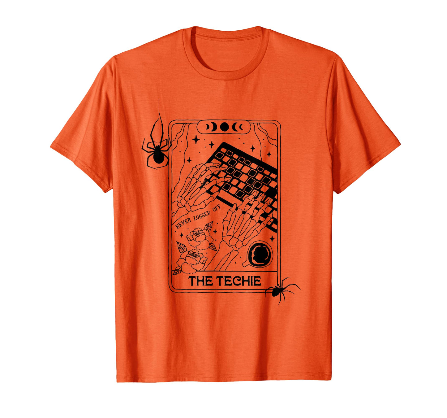 The Coder Skeleton Tarot Card Halloween Design T-Shirt
