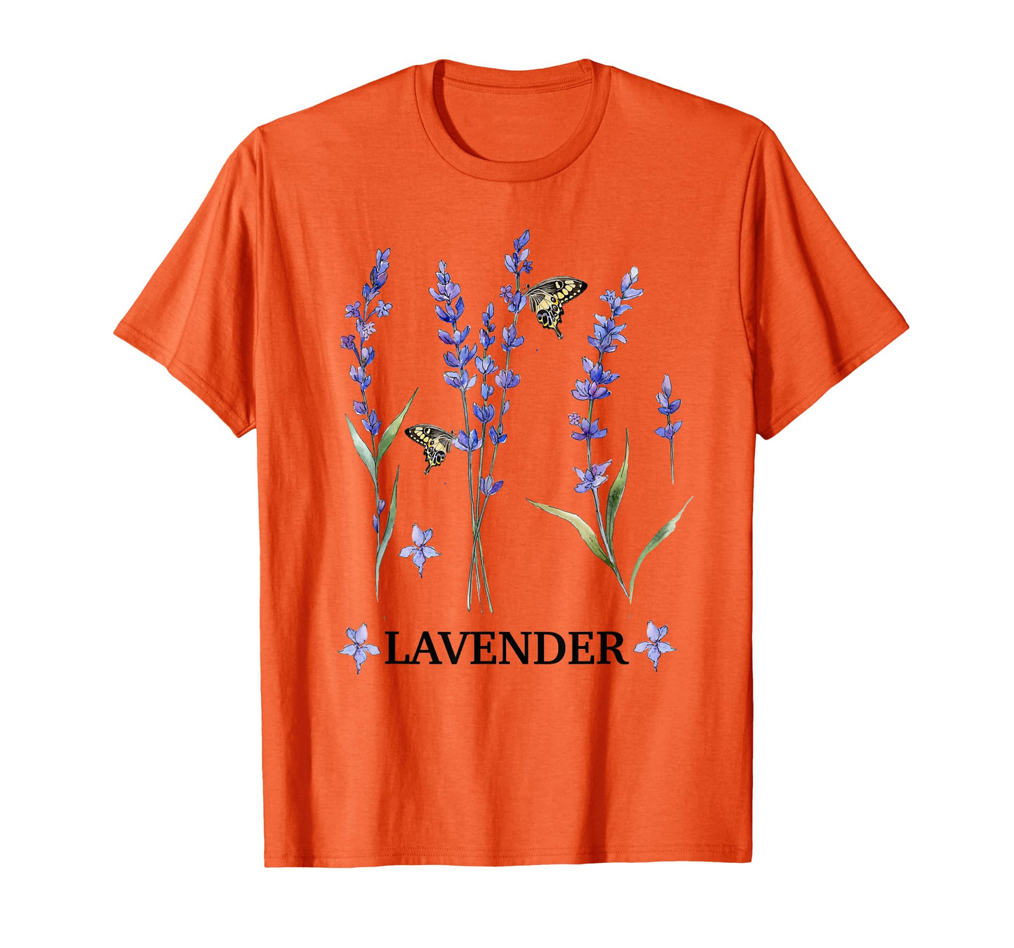 Lavender Plant Butterfly Herb Purple Flower Botanical Gift T-Shirt