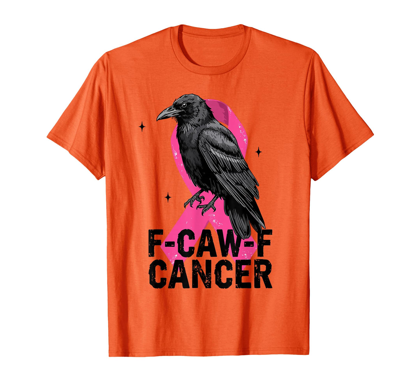 Black Crow F-Caw-F Breast Cancer Awareness Pink Ribbon T-Shirt