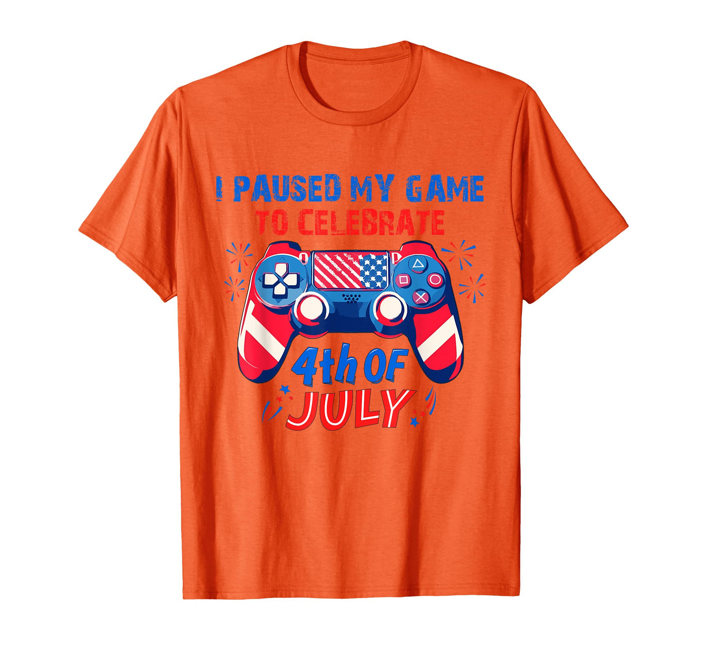 Gamer 4th Of July American Flag Gaming Lover Boys Girls Teen T-Shirt