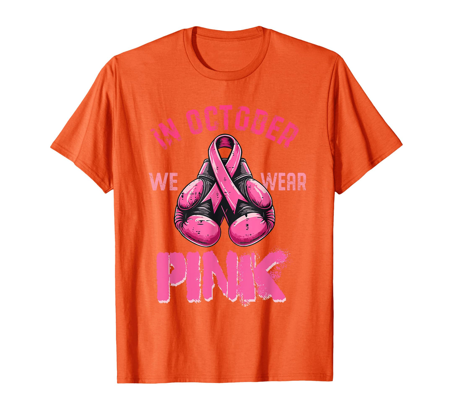 Breast Cancer Pink Boxing Gloves Survivor Pink Ribbon T-Shirt