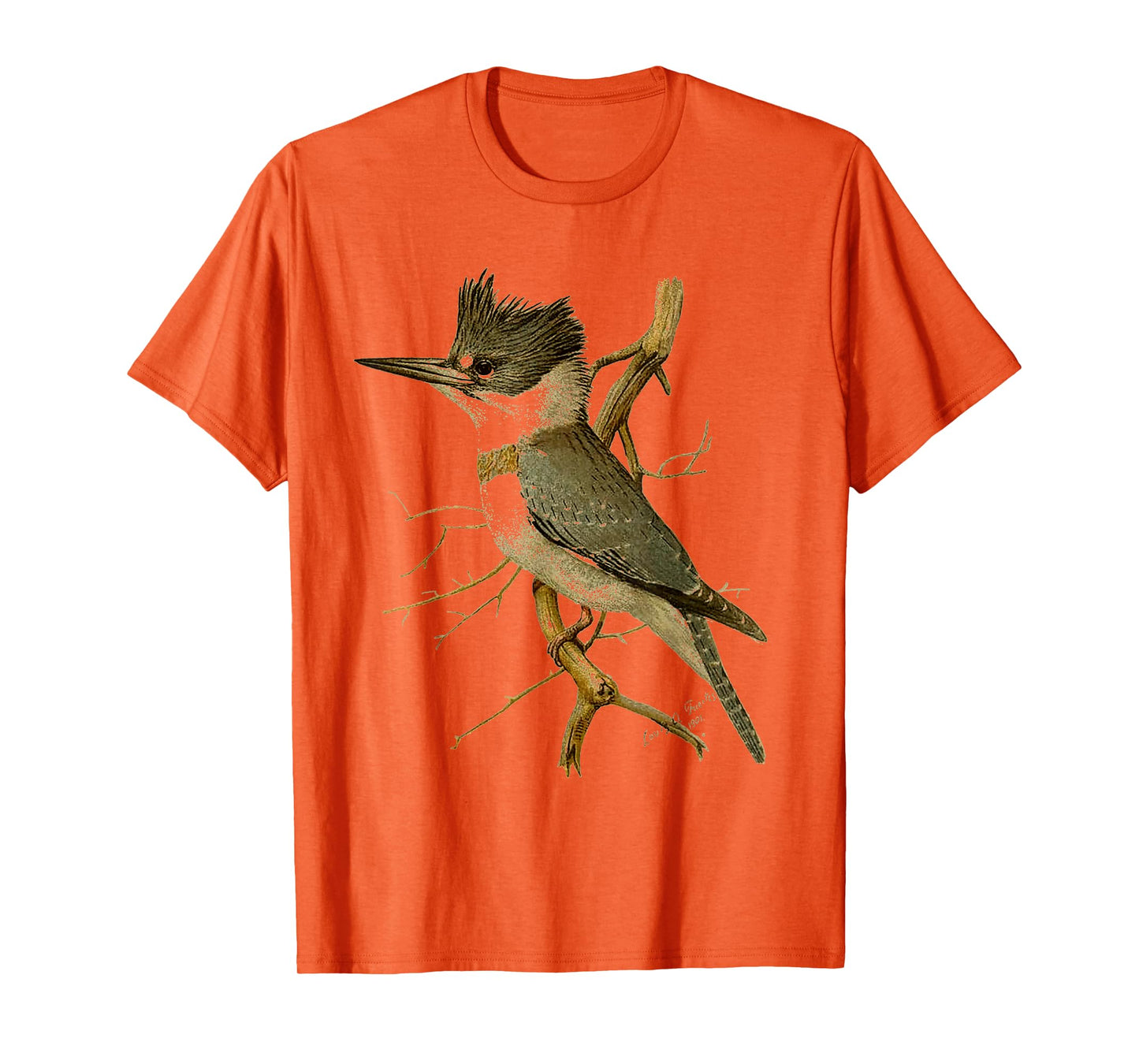 Kingfisher Birding for Birders Bird Lovers Kingfisher Bird T-Shirt - Kids, Unisex, Nature Lovers, Vacation Wear - White - Small - Short Sleeve - T-Shirt
