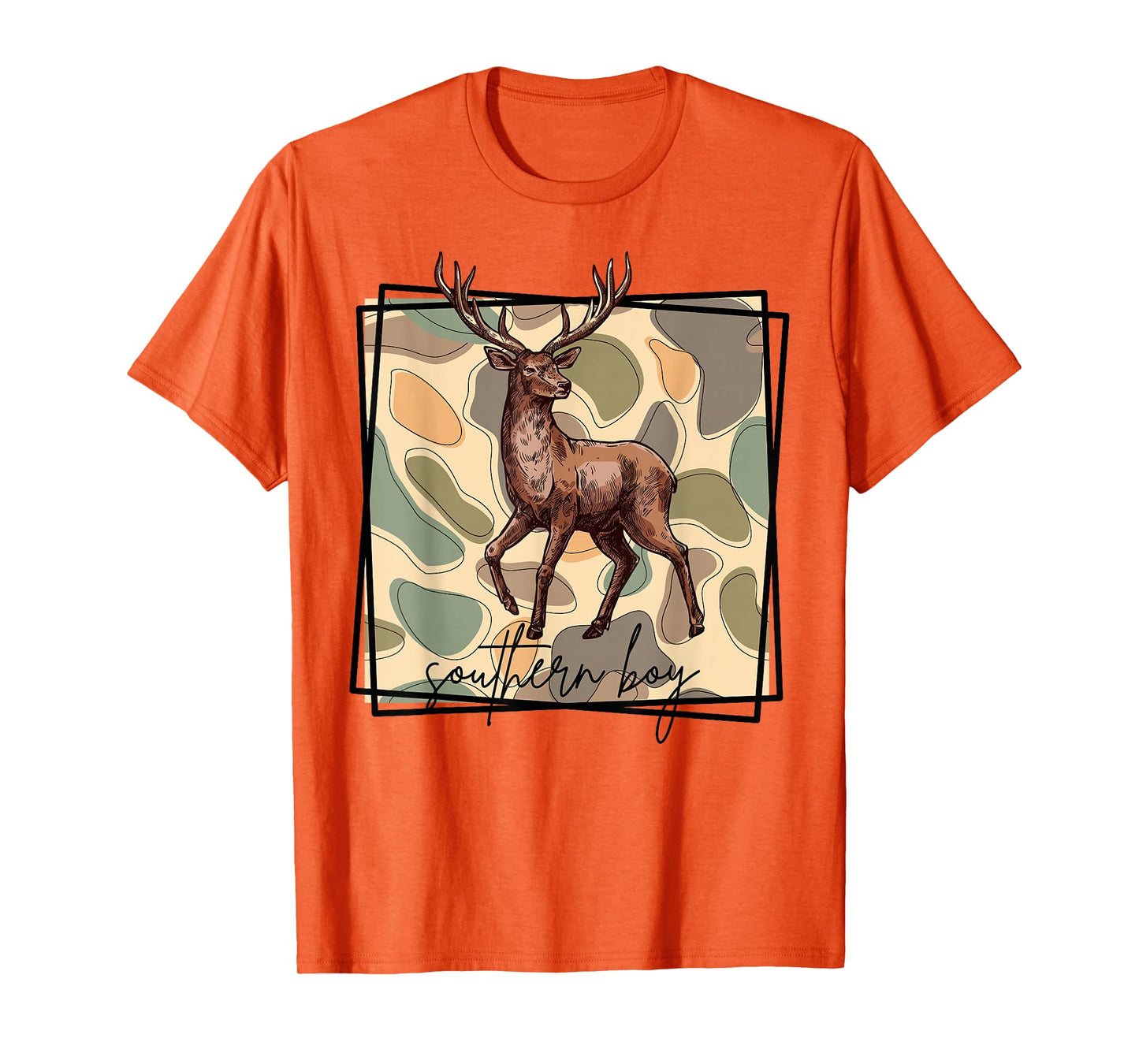Local Southern Boy Deer Hunting Camo Outdoor Vintage Nature T-Shirt