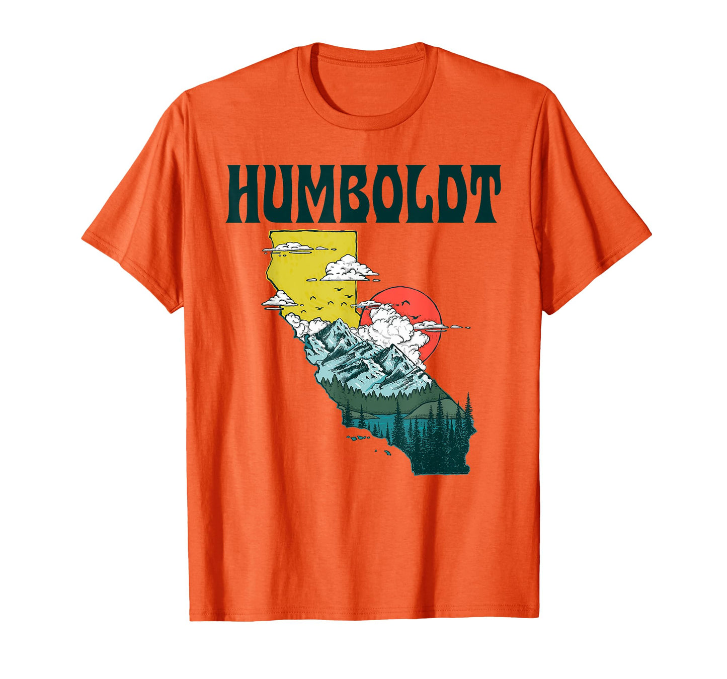 Humboldt California Outdoors Nature & Mountains Vintage Art T-Shirt