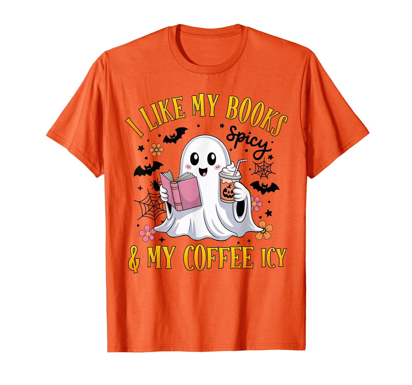 I Like My Books and My Coffee ICY, Halloween Book and Coffee T-Shirt