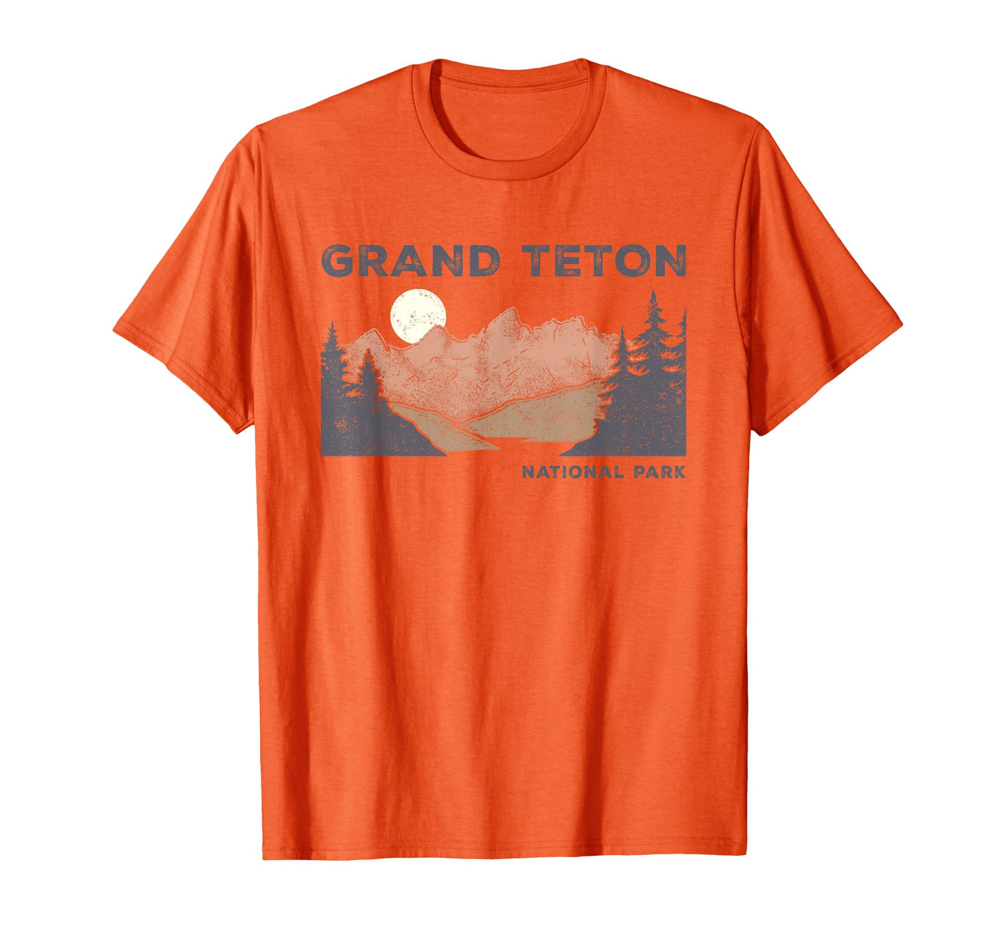 Retro Grand Teton National Park Wyoming Vintage Womens Mens T-Shirt