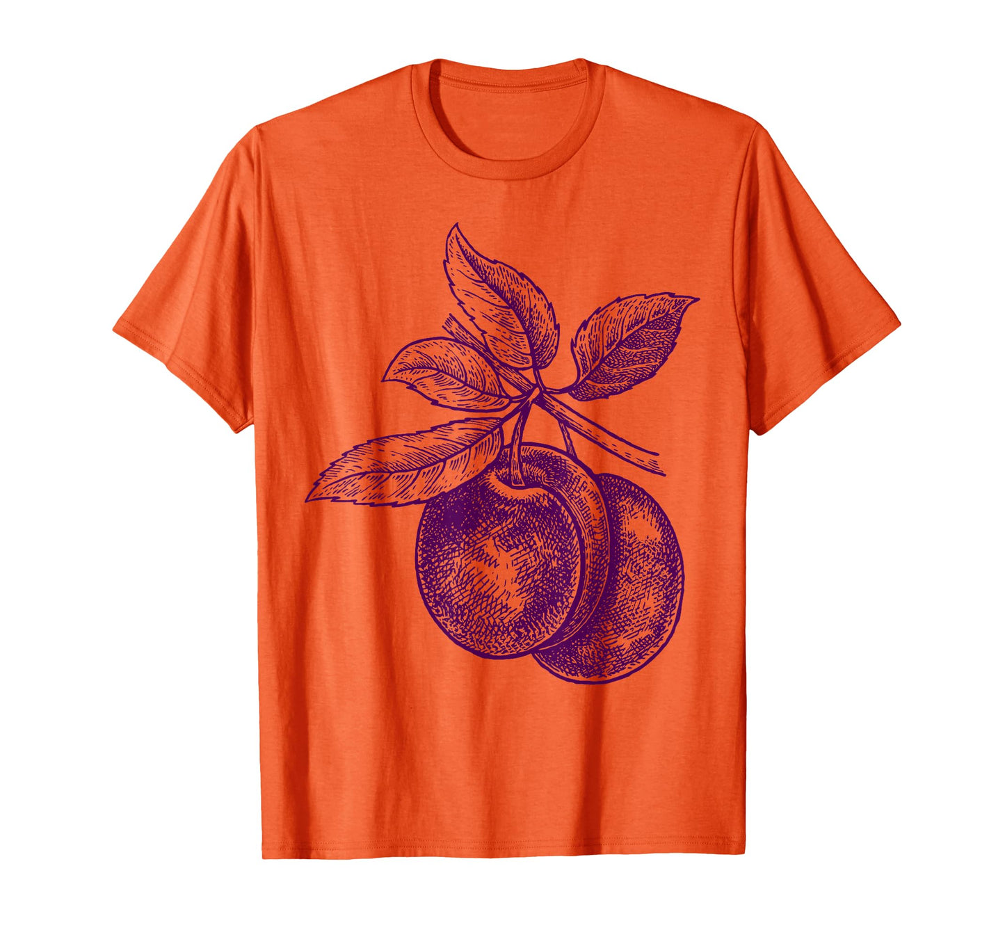 Plum Purple Fruits Retro Vintage Design - Plum T-Shirt