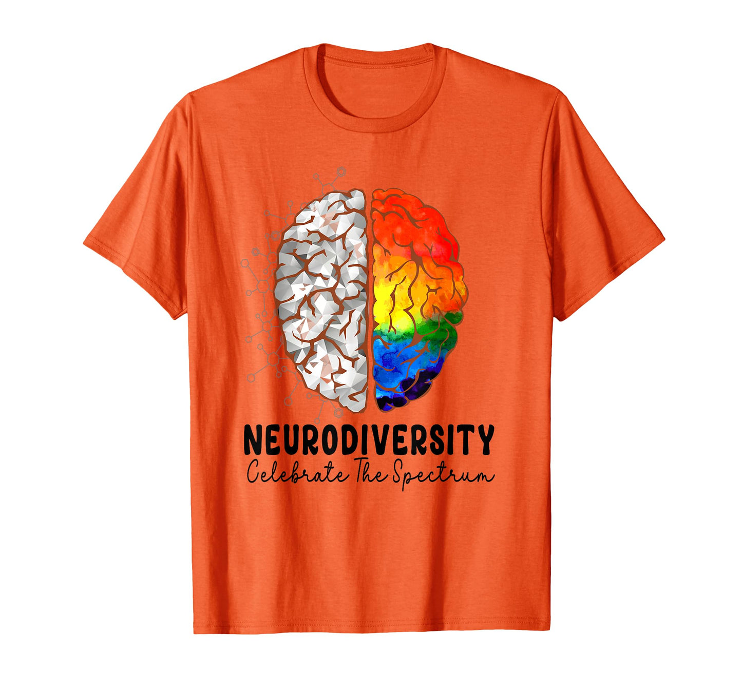 Neurodiversity celebrate the spectrum Brain Autism Awareness T-Shirt