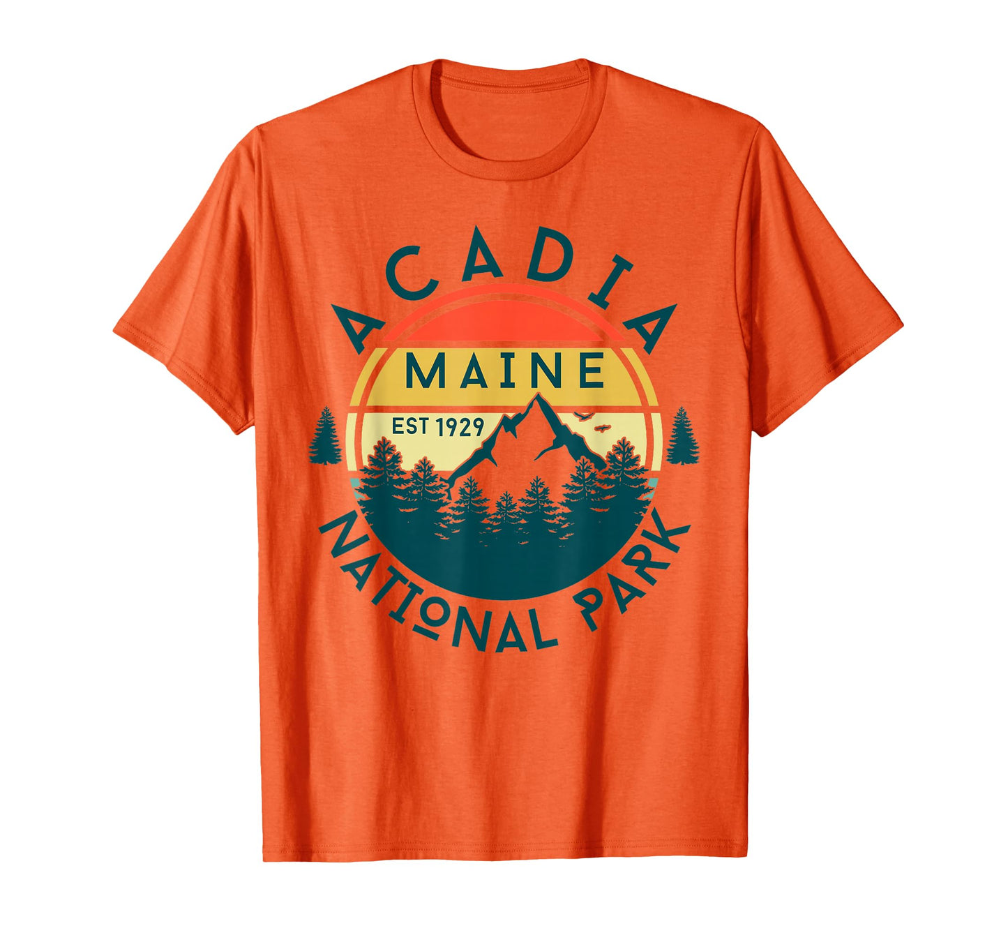 Acadia National Park Maine Mountains Nature Hiking Retro T-Shirt