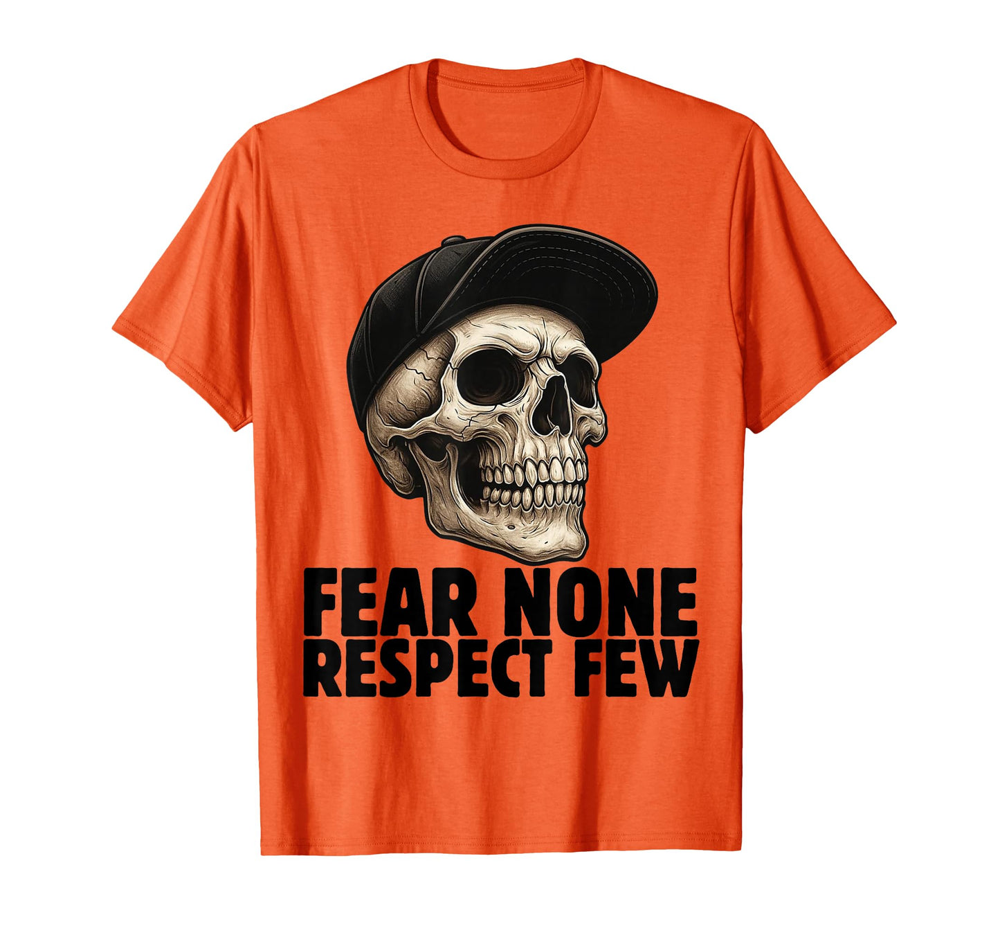 Skull in Cap Street Style Urban Art Skeleton T-Shirt