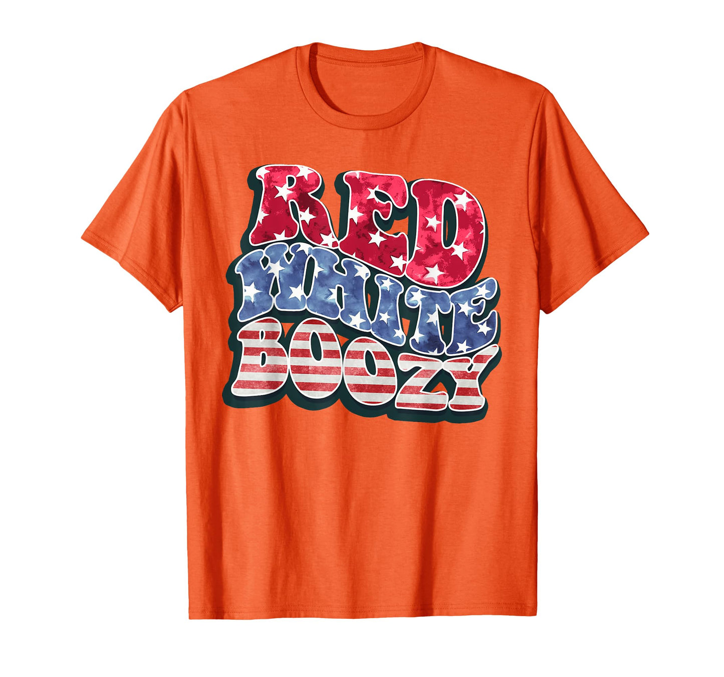 Red White And Boozy Shirt 4th Of July Funny Drinking Party T-Shirt