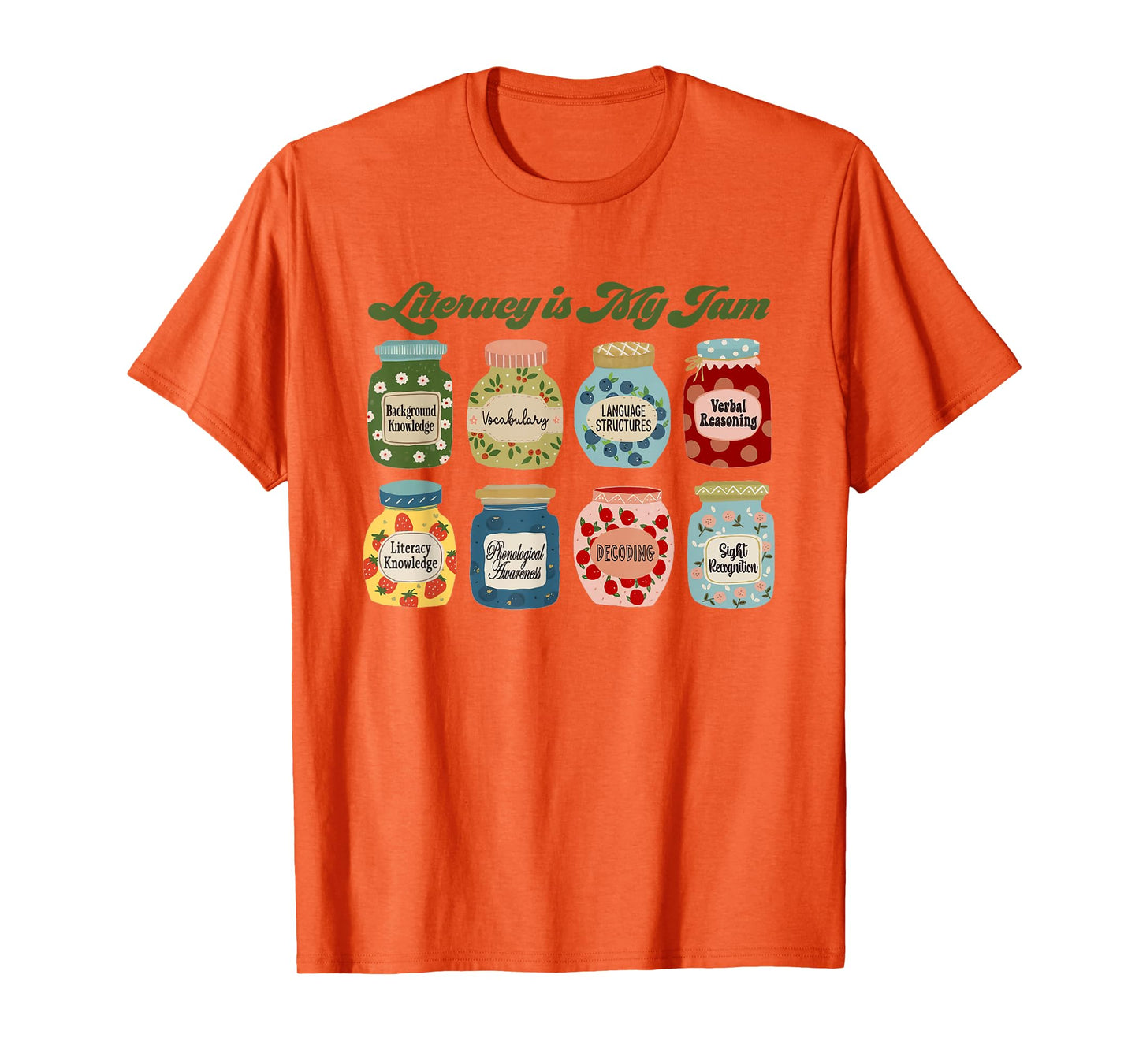 Literacy is My Jam Retro Literacy Teacher Reading Specialist T-Shirt