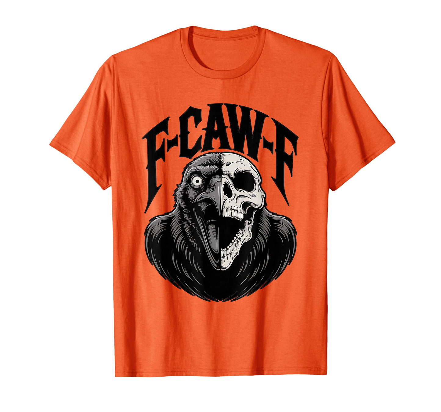 F-Caw-F Funny Gothic Raven Skull Macabre Horror Goth T-Shirt