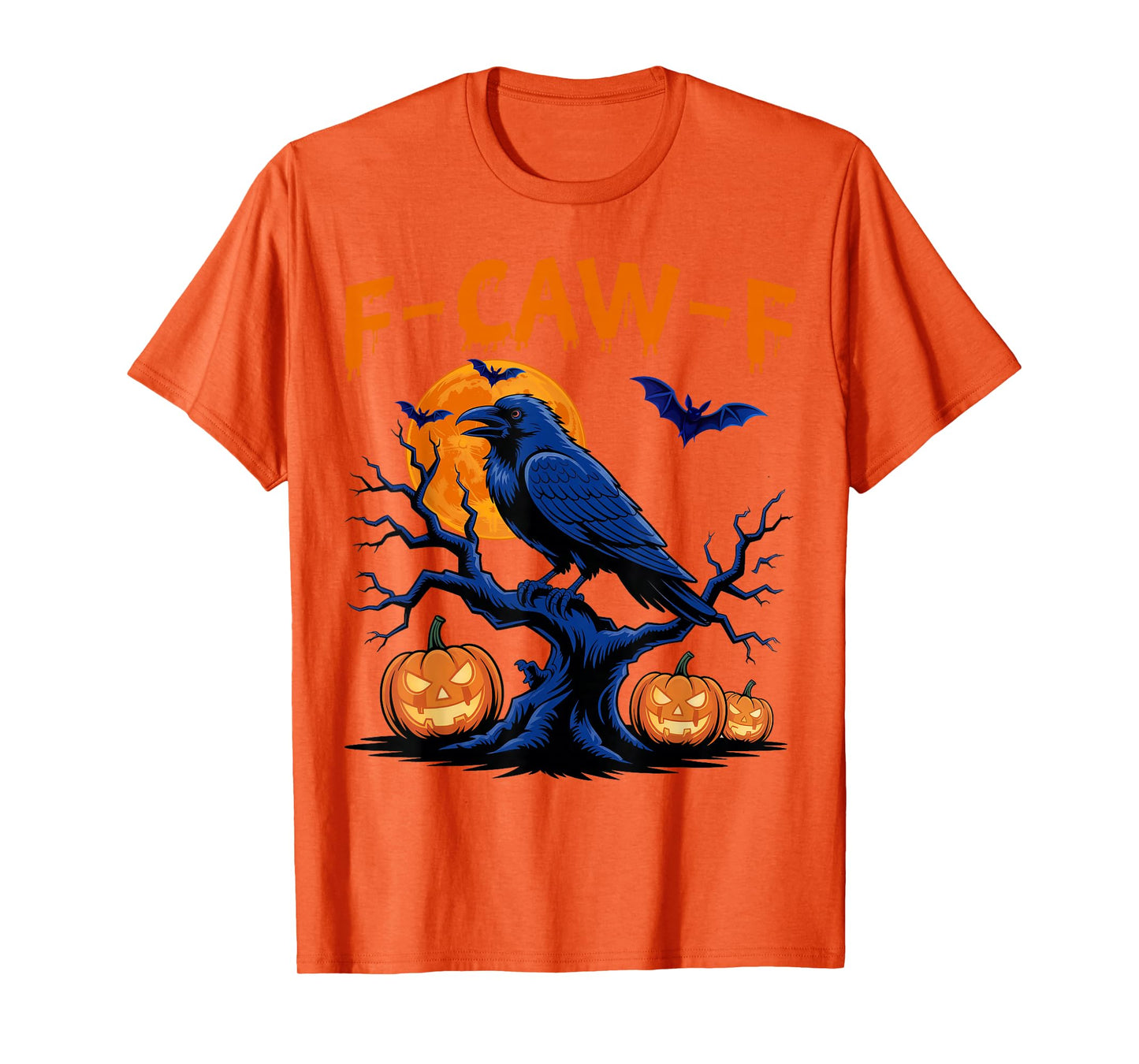 Black Crow, F-Caw-F Funny Crow Moon Gothic Adult Humor Lover T-Shirt