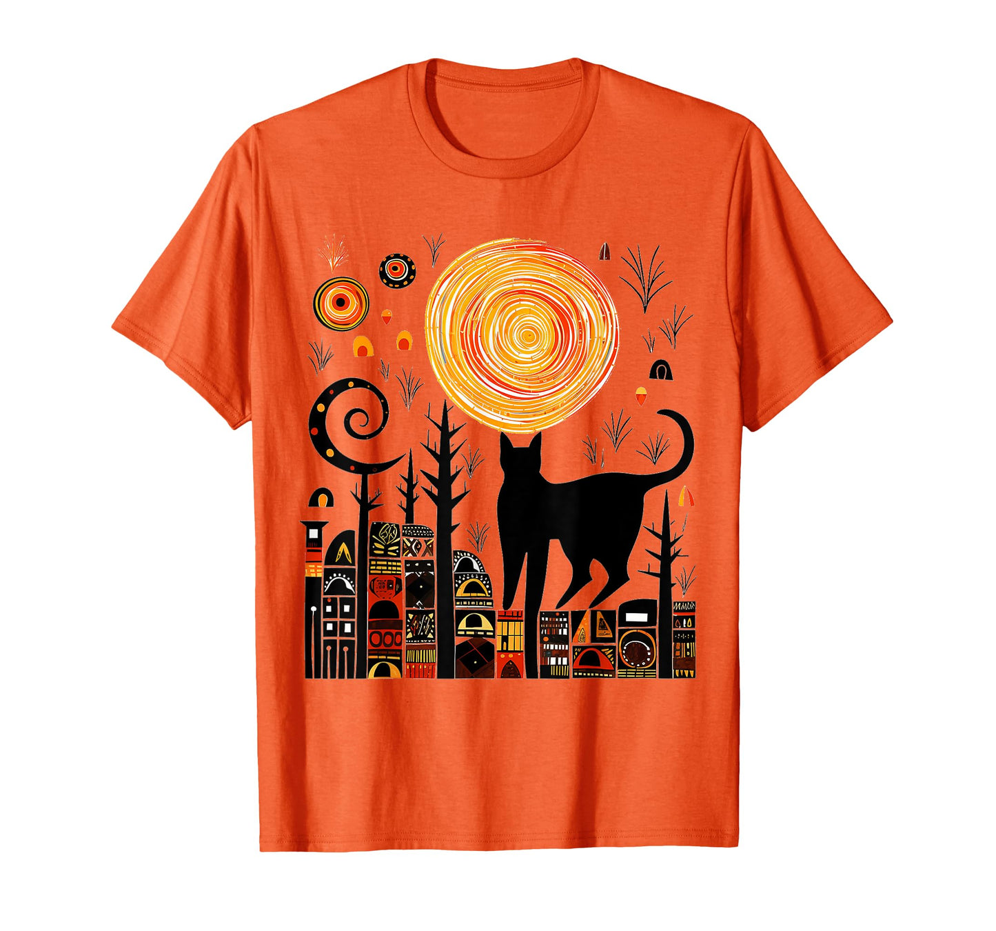 Nature Geometric Cat Art Abstract Polygon Graphic Nature T-Shirt for Men Women Kids