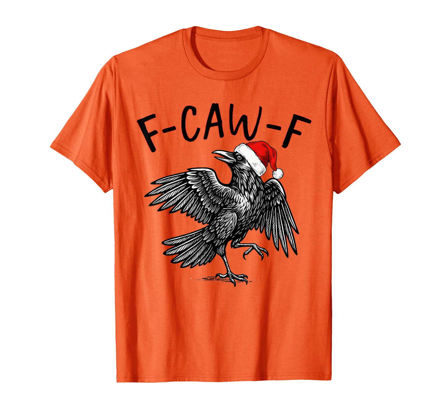 F-Caw-F Black Crow Bird Retro Vintage Christmas T-Shirt