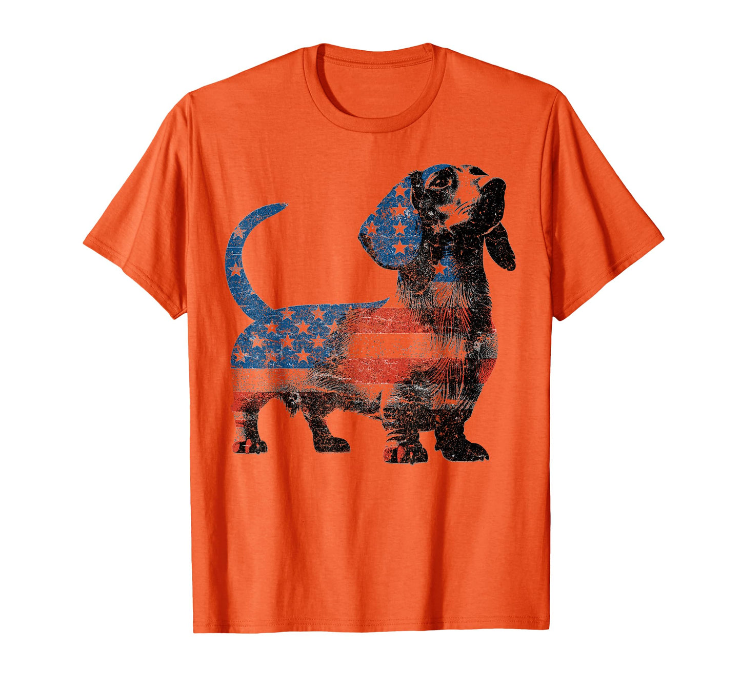 Patriotic Dachshund Dog Lovers American Flag 4th of July Women Men T-Shirt