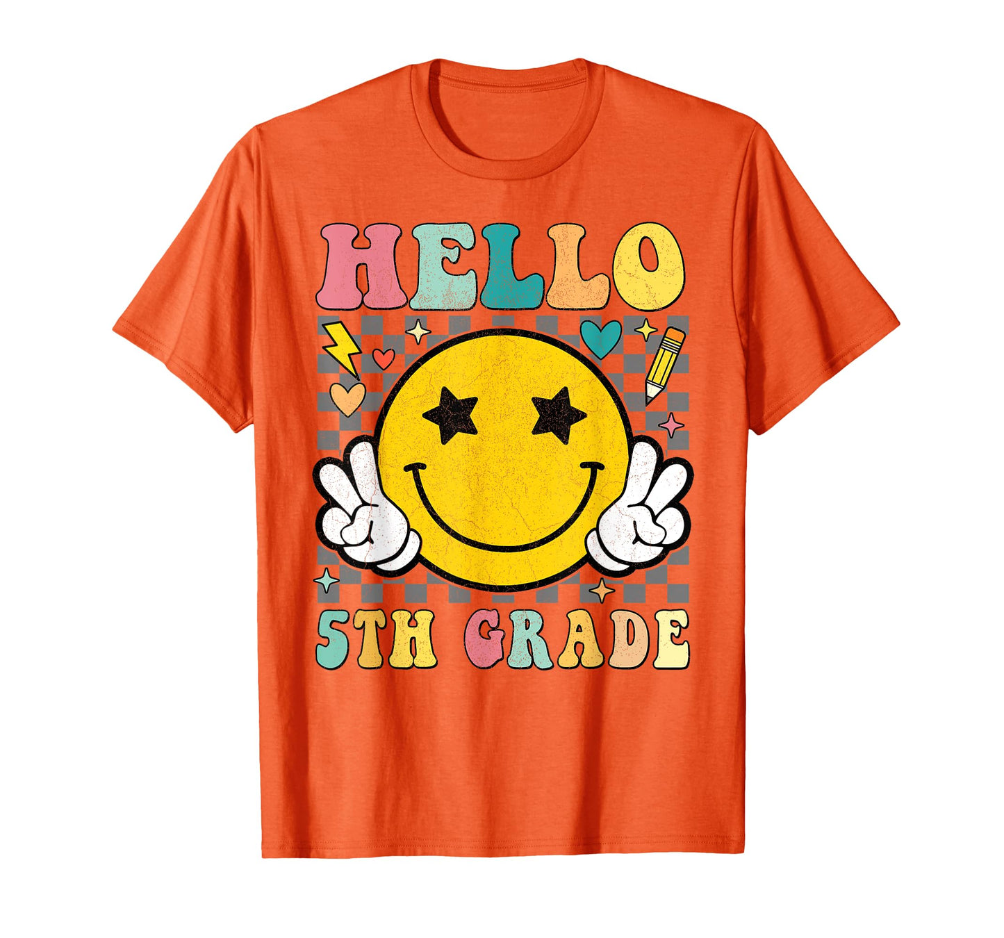 Hello 5th Grade Teacher Kids Happy First Day Back To School T-Shirt